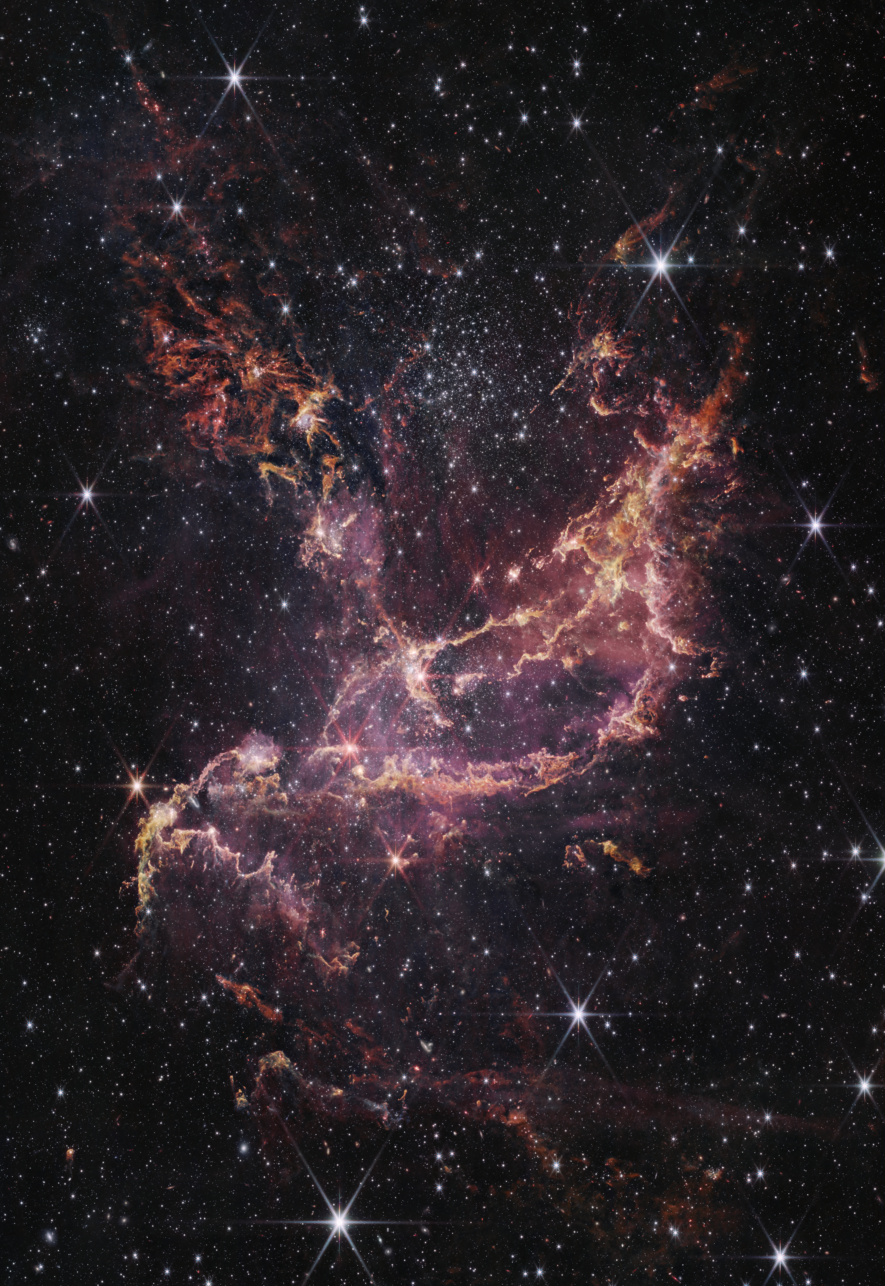 NGC 346 Emission Nebula in the Small Magellanic Cloud HD Phone Wallpaper