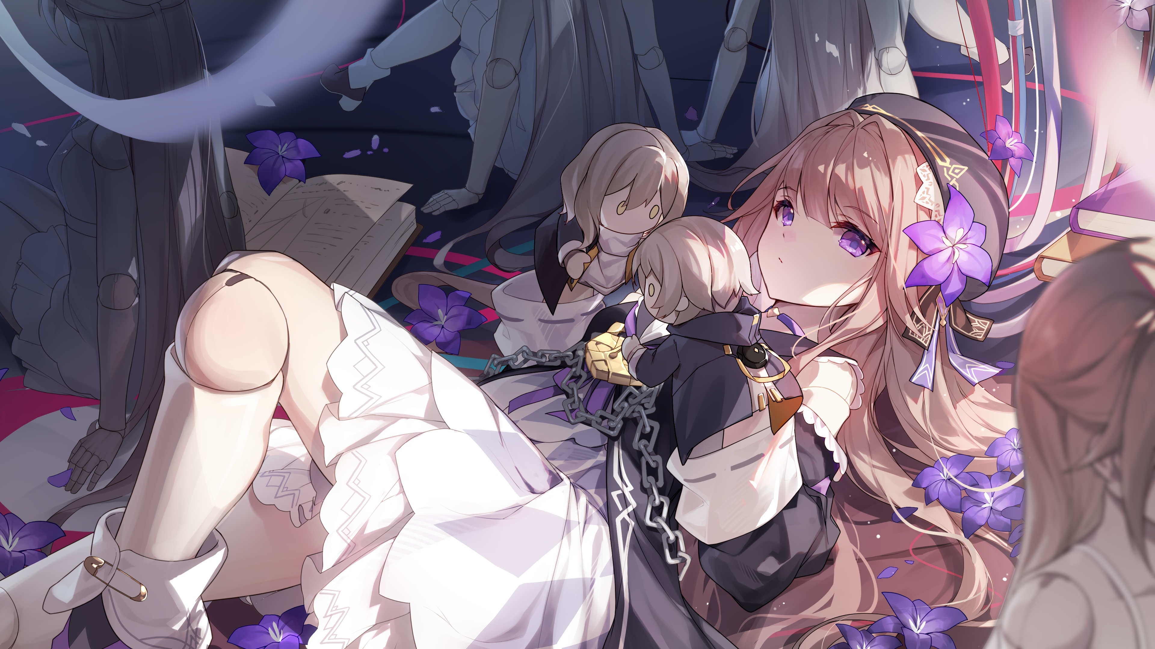 4K Honkai: Star Rail Herta with dolls and flowers HD Wallpaper