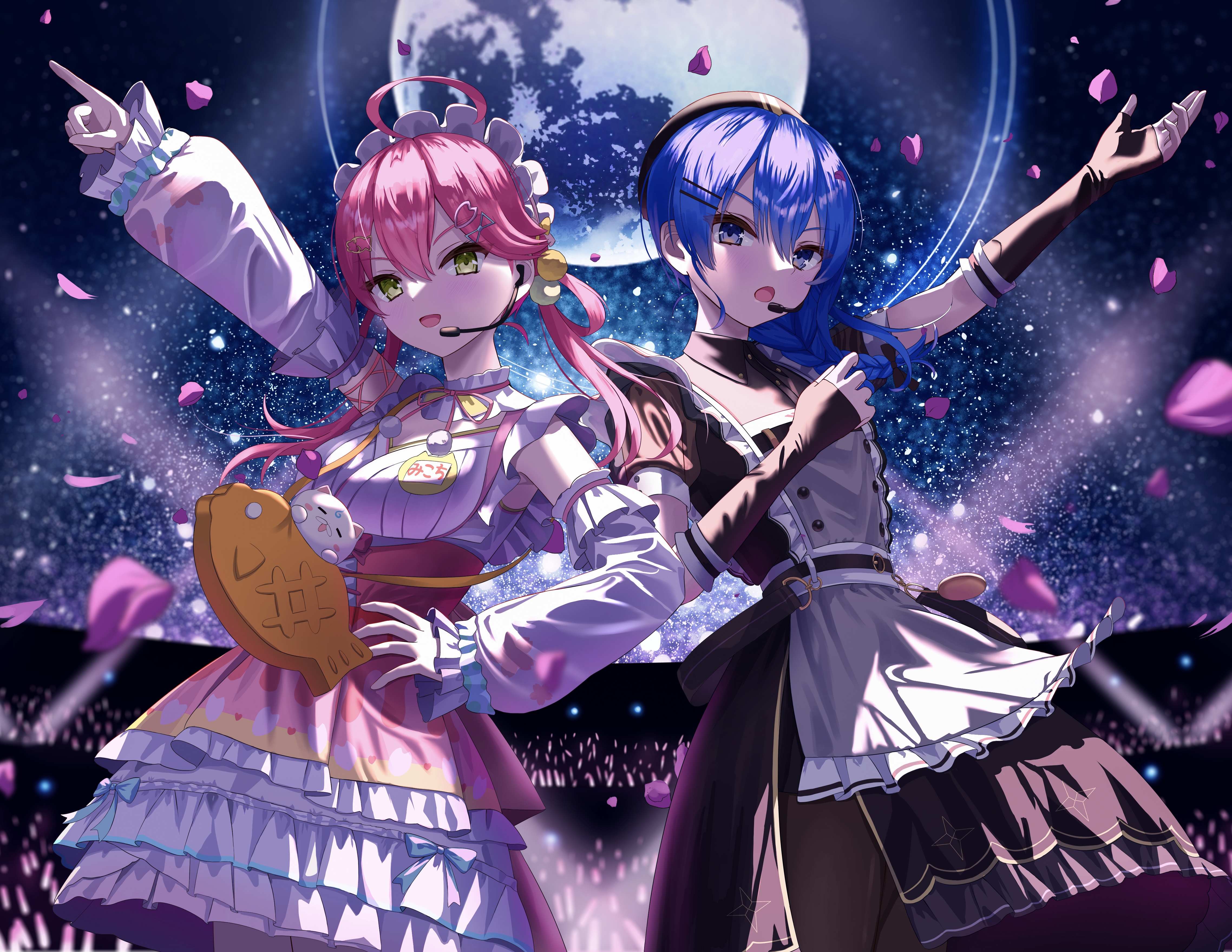 4K Hololive Fan Art: Sakura Miko and Hoshimachi Suisei HD Wallpaper