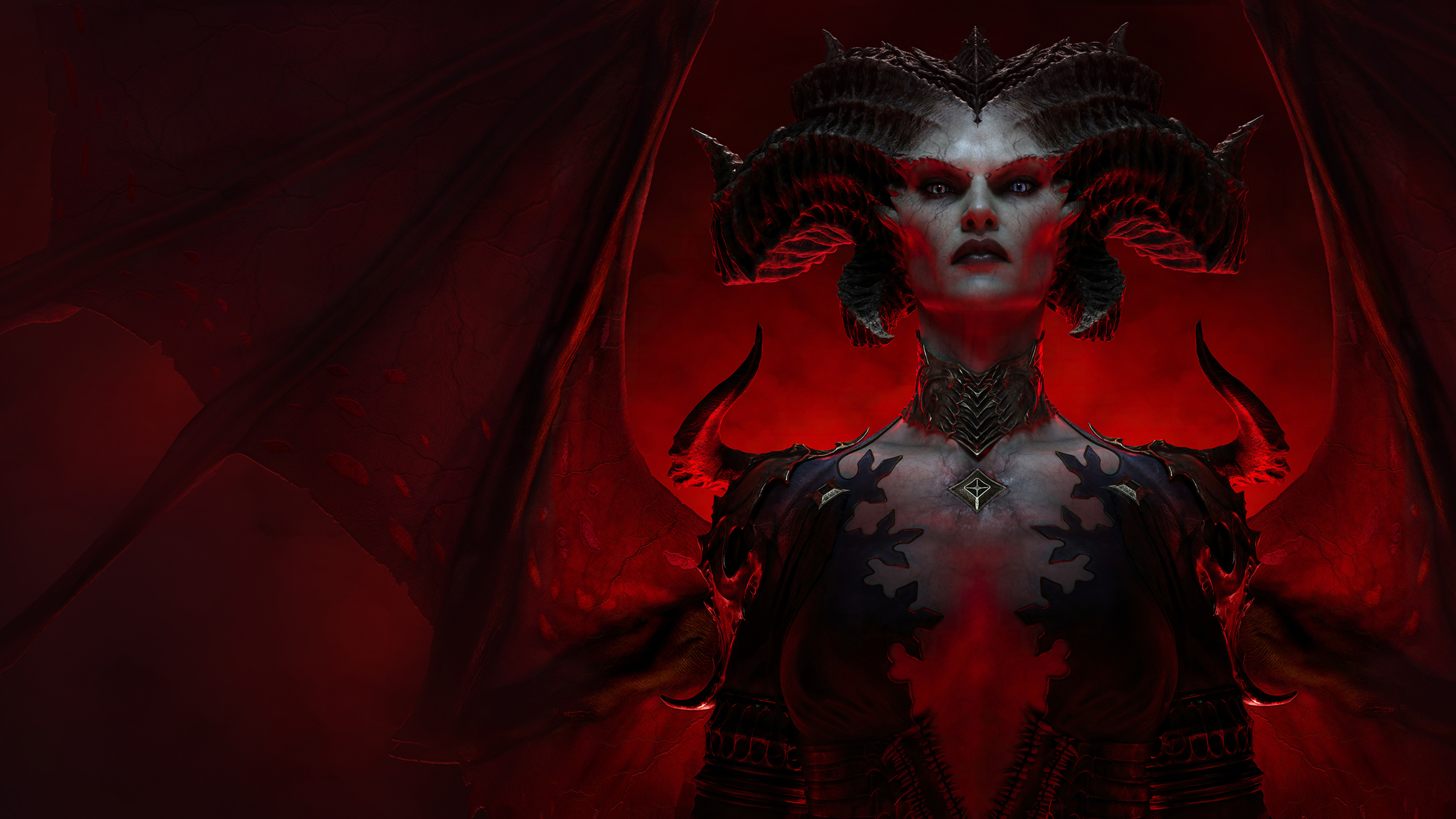 Lilith, Diablo IV Demon with Horns and Wings HD Wallpaper
