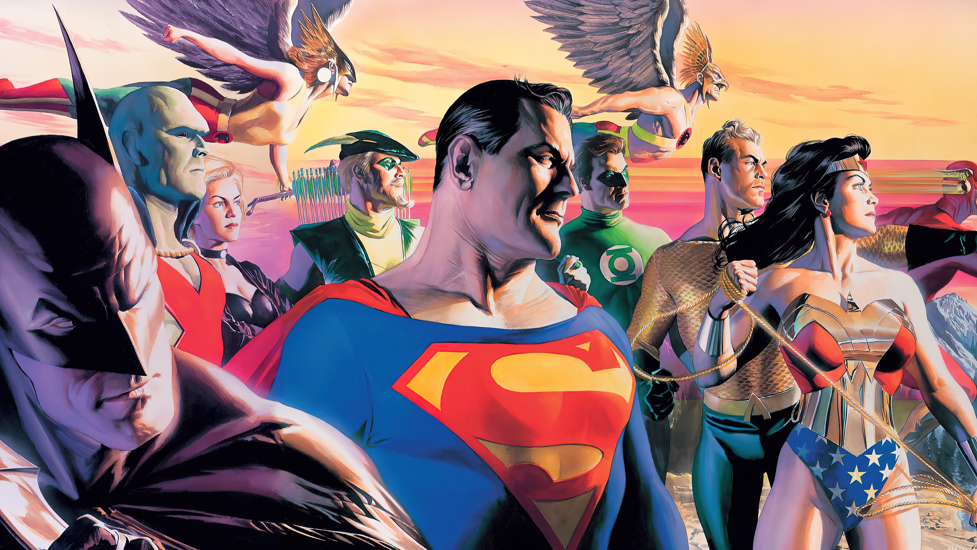 Justice League by Alex Ross HD Wallpaper