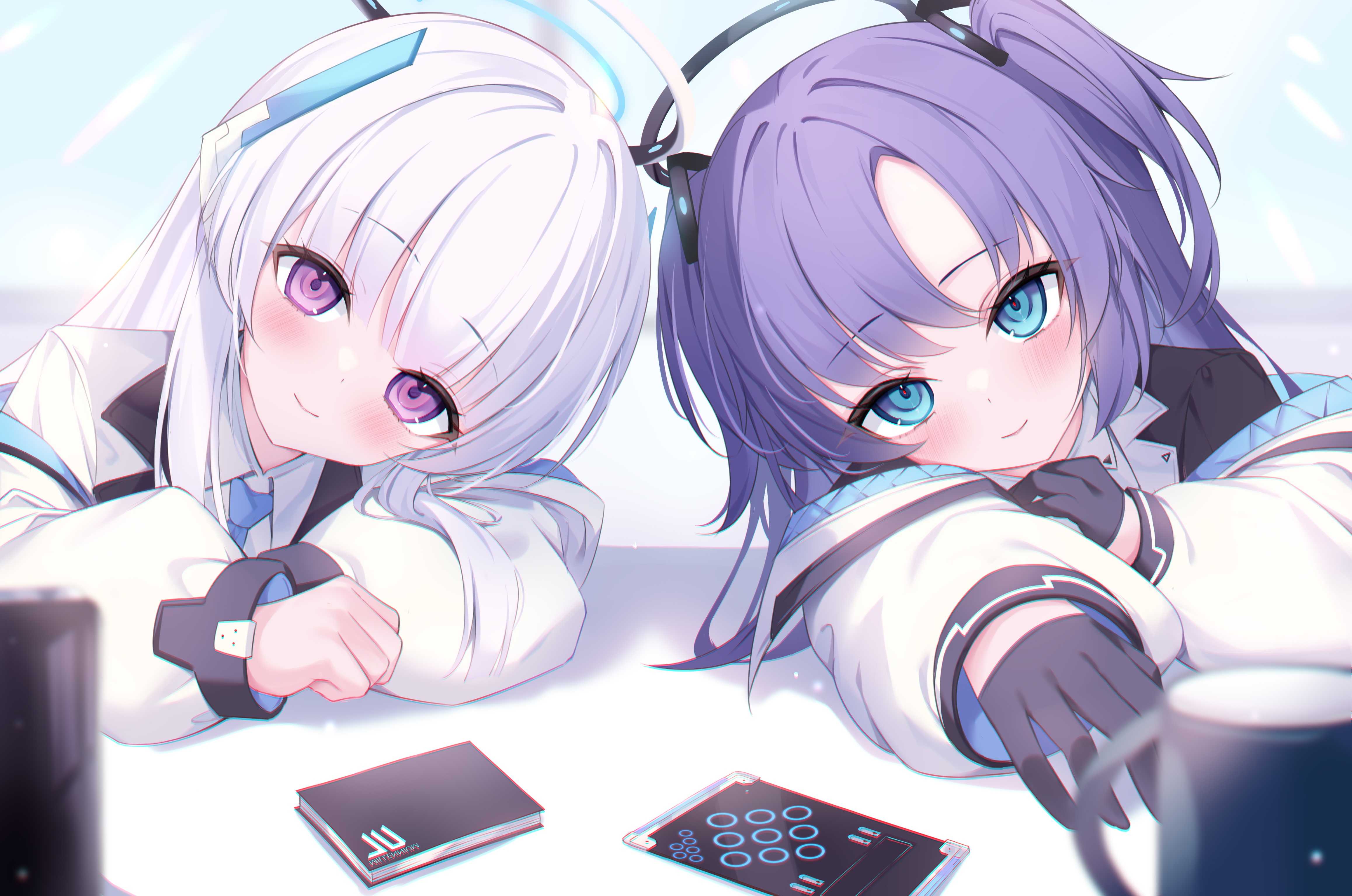 4K Blue Archive fan art of Hayase Yuuka and Ushio Noa HD Wallpaper