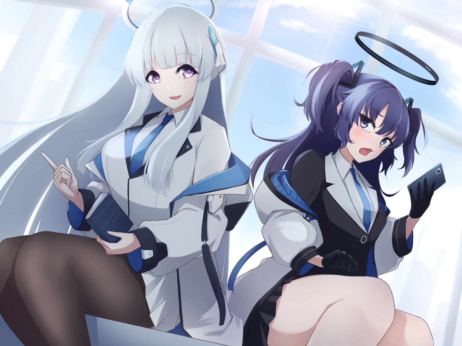 Hayase Yuuka and Ushio Noa from Blue Archive HD Wallpaper