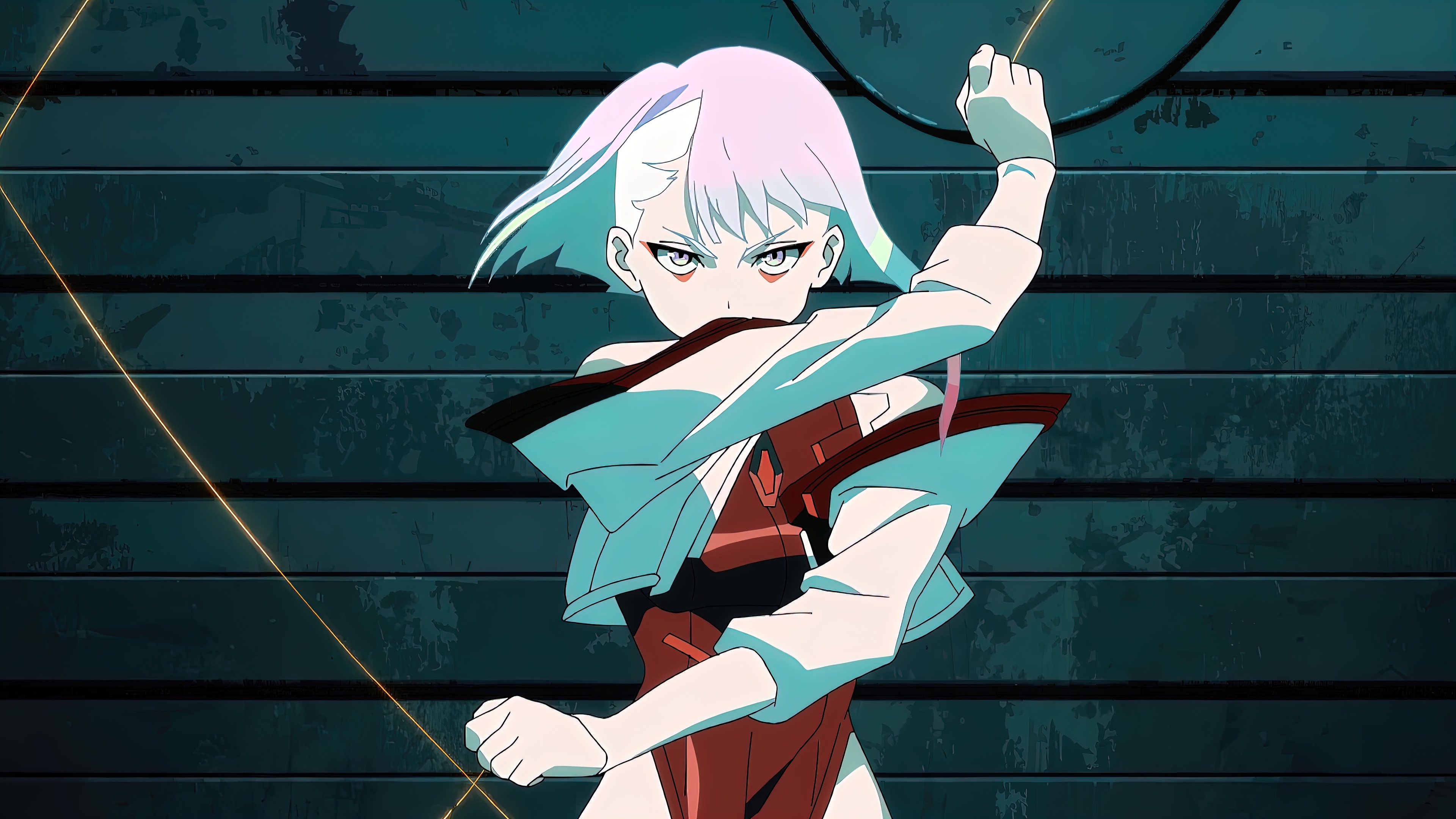 4K Cyberpunk: Edgerunners Lucy Anime Screenshot HD Wallpaper