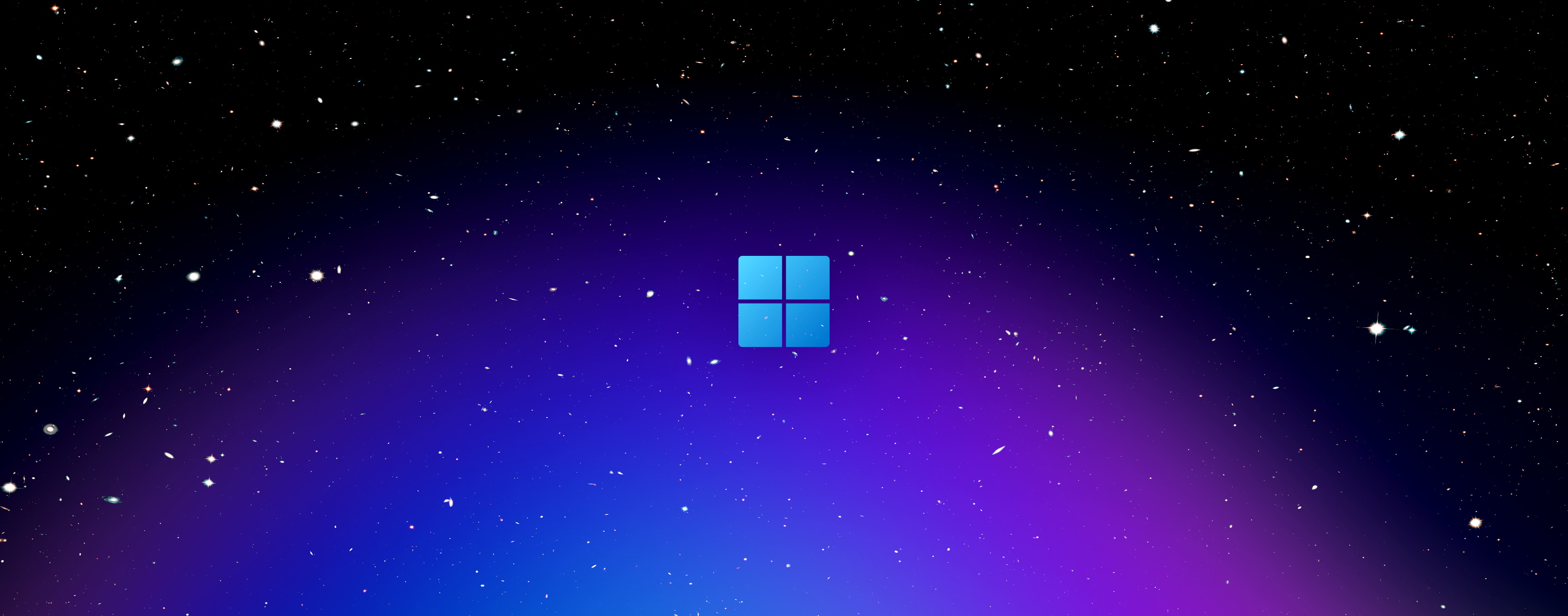 Microsoft Windows logo in a starry galaxy HD Wallpaper