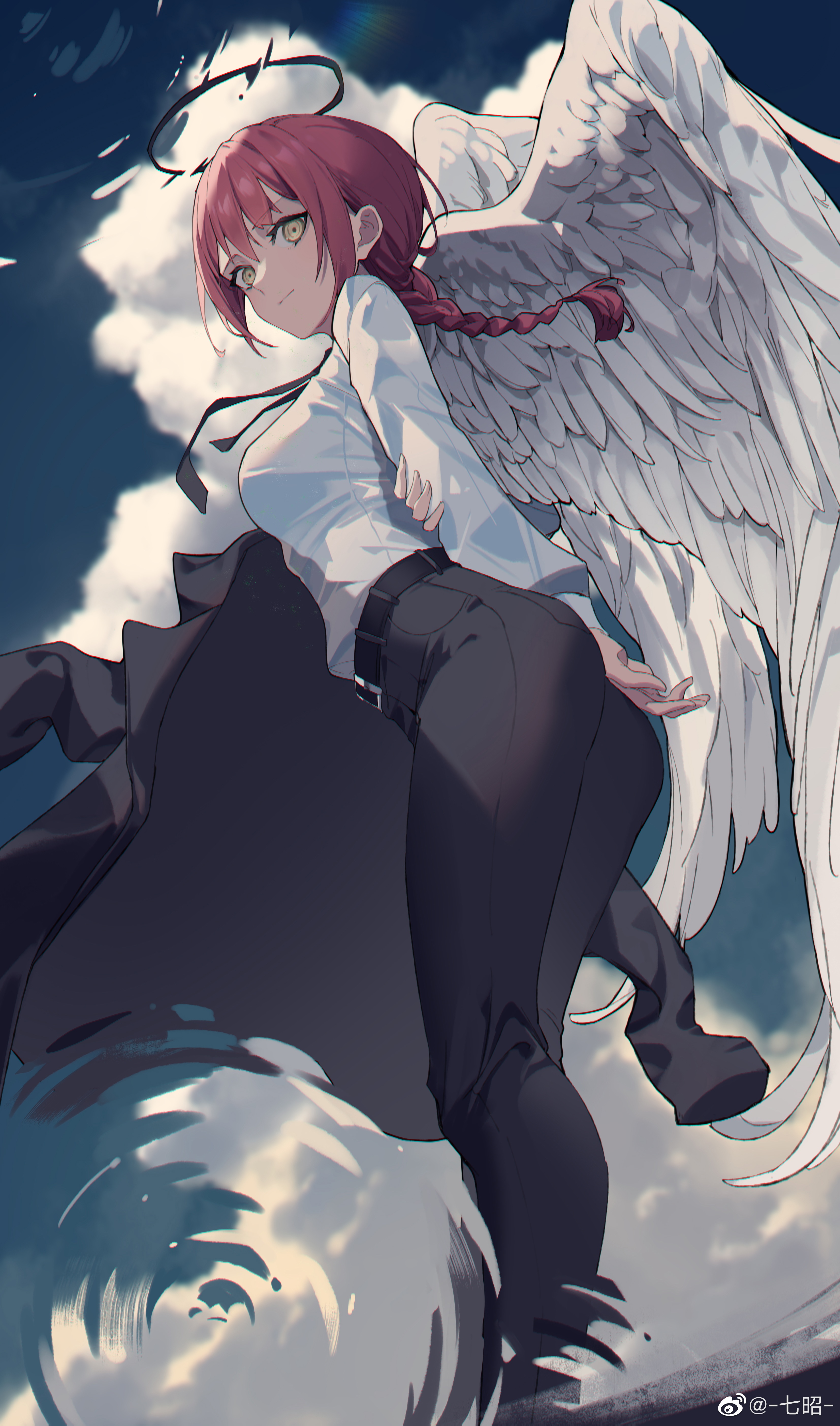 Makima with Angel Wings and Halo HD Phone Wallpaper