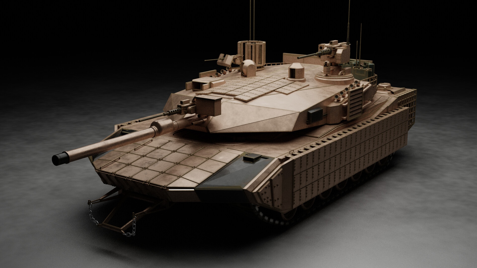 Science fiction tank with advanced weaponry HD Wallpaper