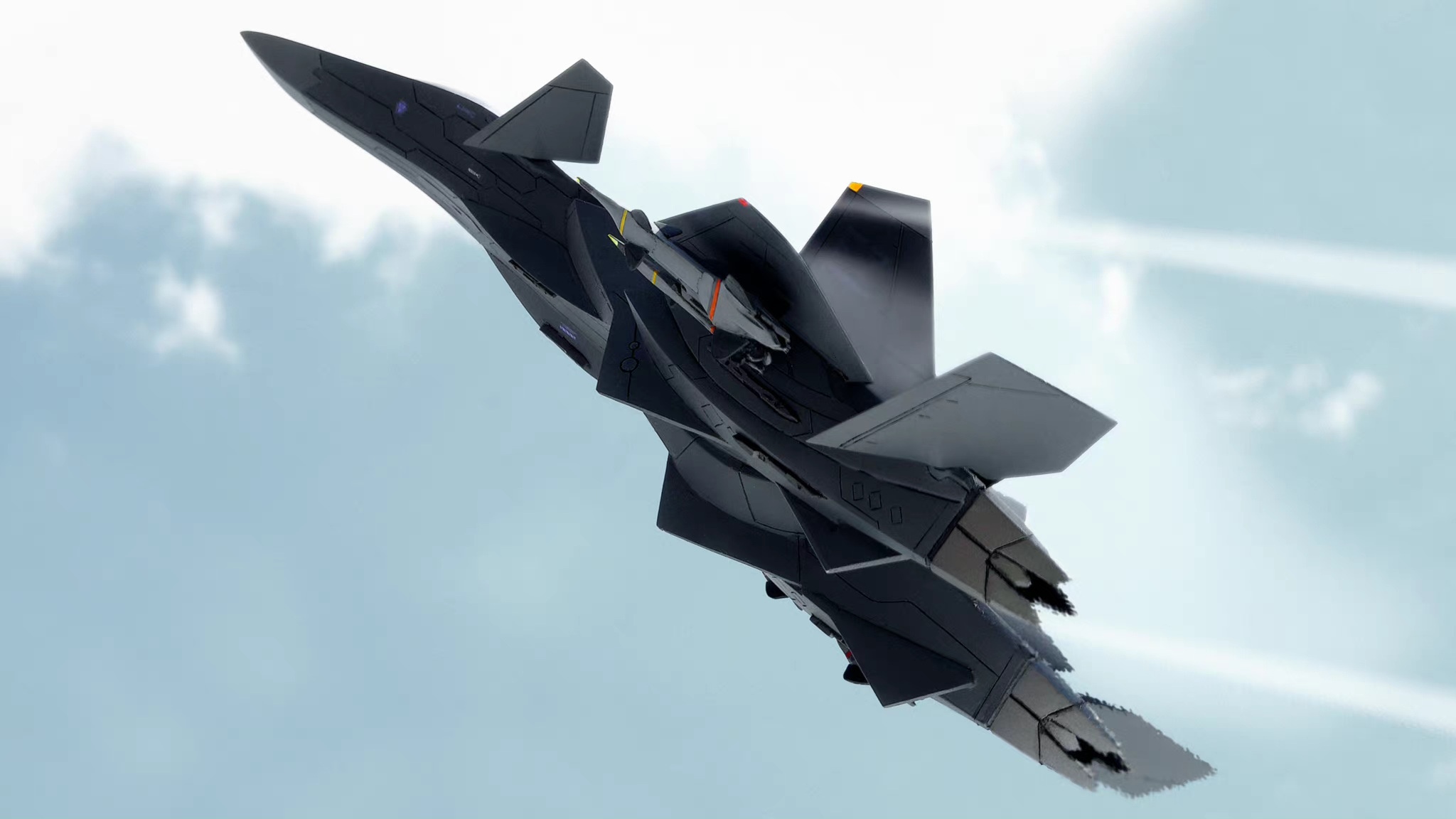 Sentou Yousei Yukikaze aircraft in the sky HD Wallpaper