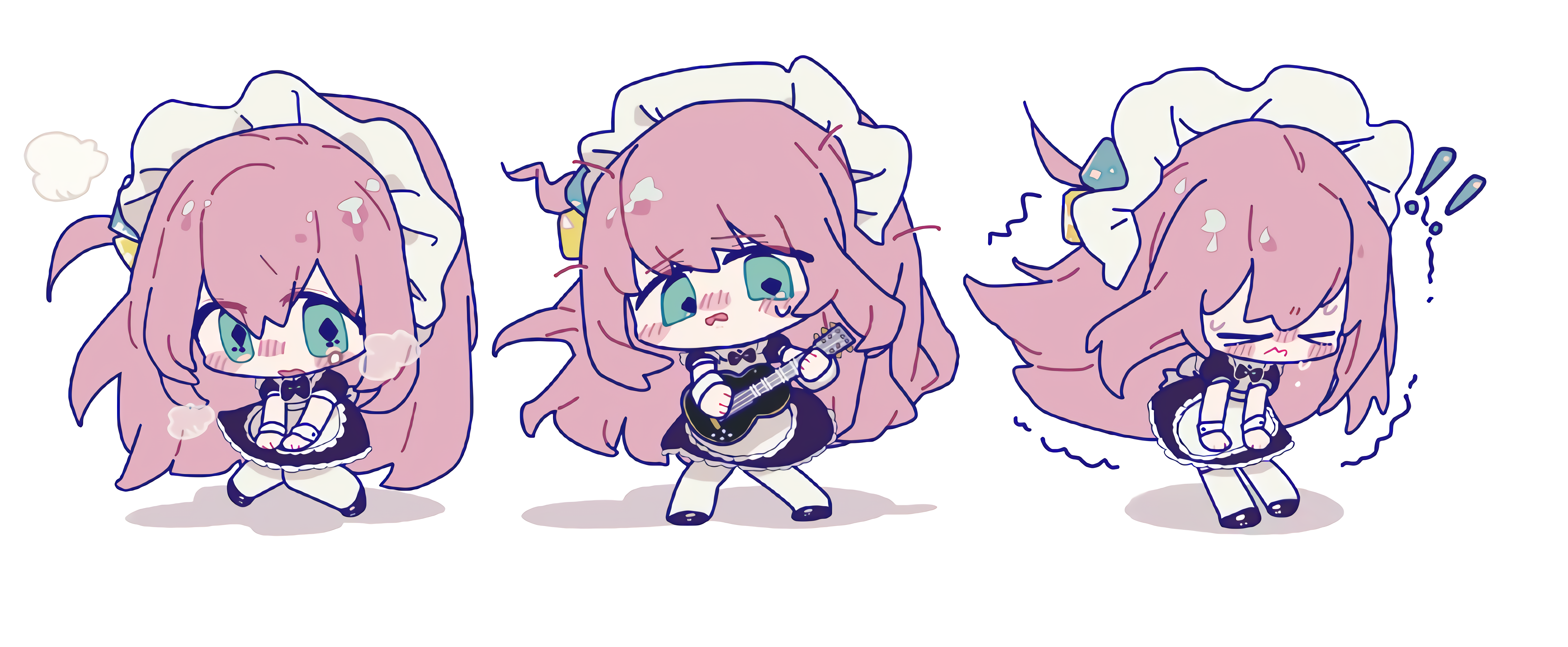 BOCCHI THE ROCK! Chibi Maid with Guitar HD Wallpaper