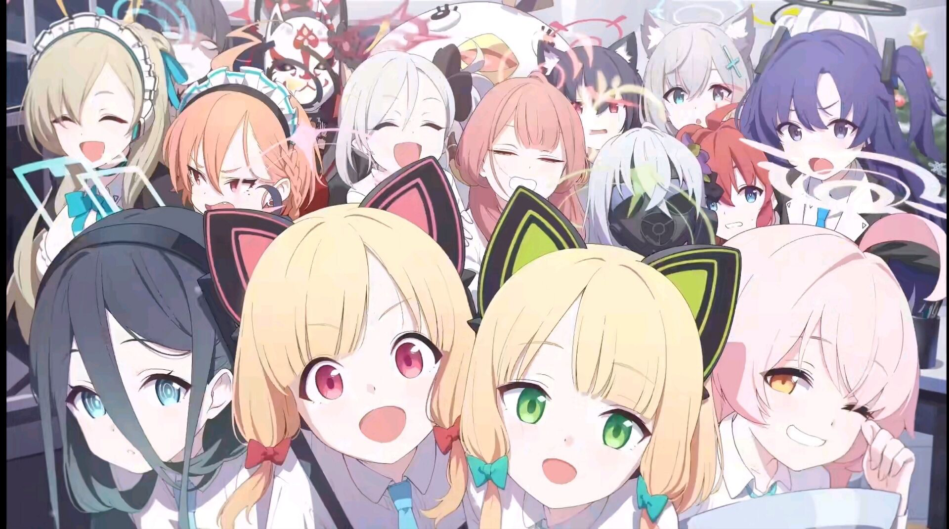 Blue Archive Anime Girls Group Portrait HD Wallpaper