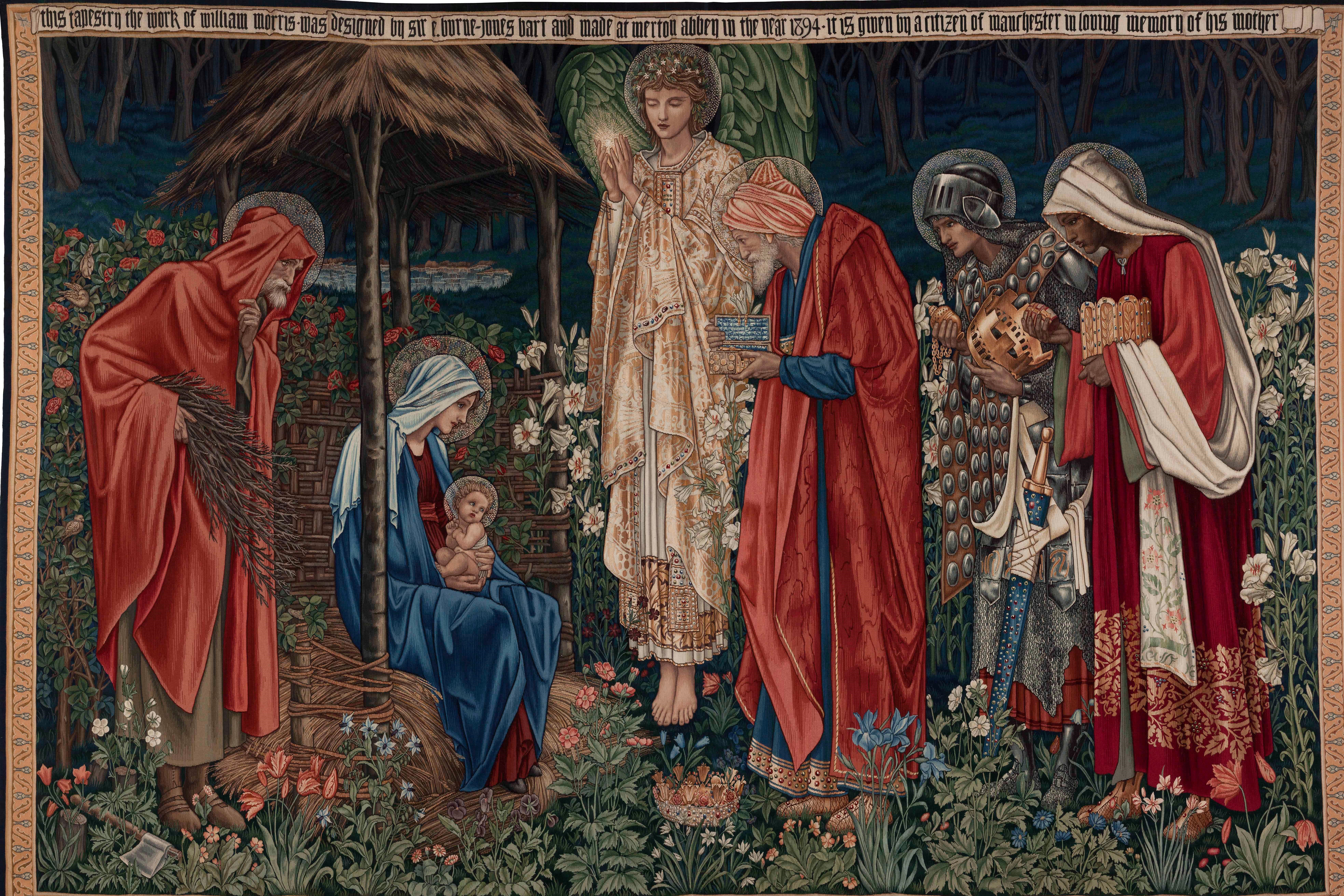 The Adoration of the Magi Tapestry by William Morris HD Wallpaper