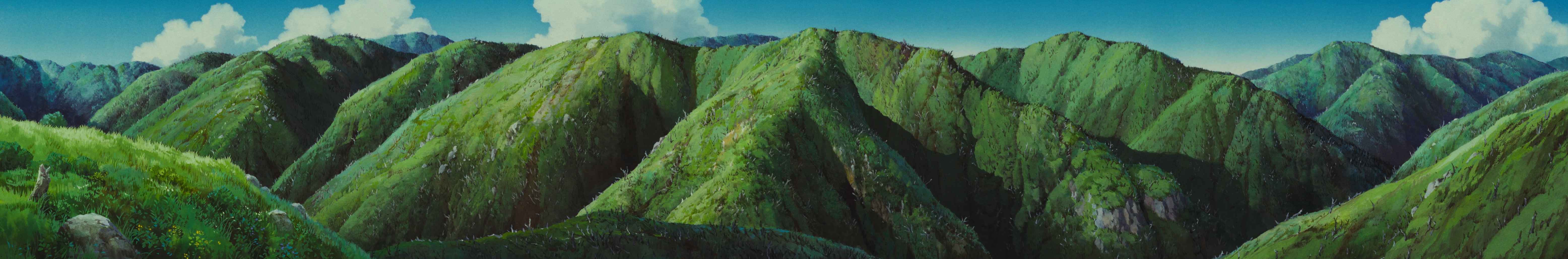 Princess Mononoke 4K mountain landscape panorama HD Wallpaper