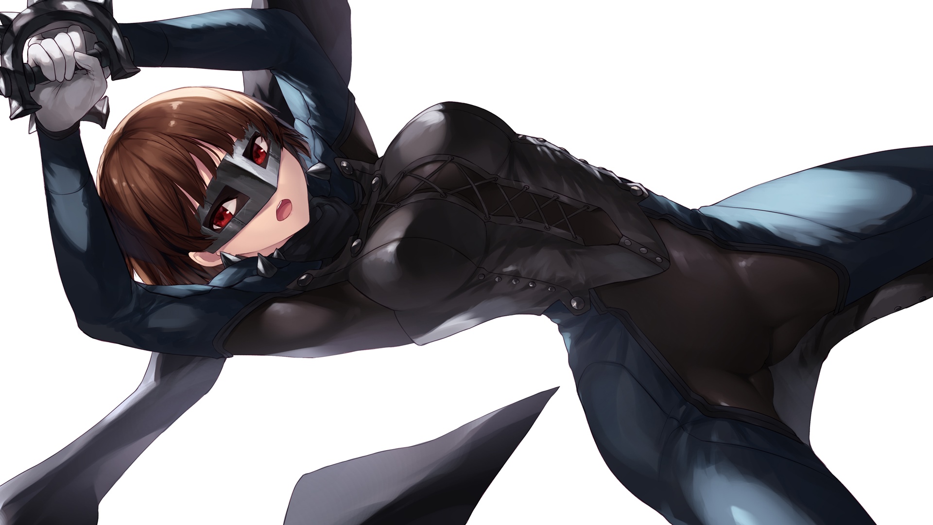 Makoto Niijima in a black bodysuit from Persona 5 HD Wallpaper