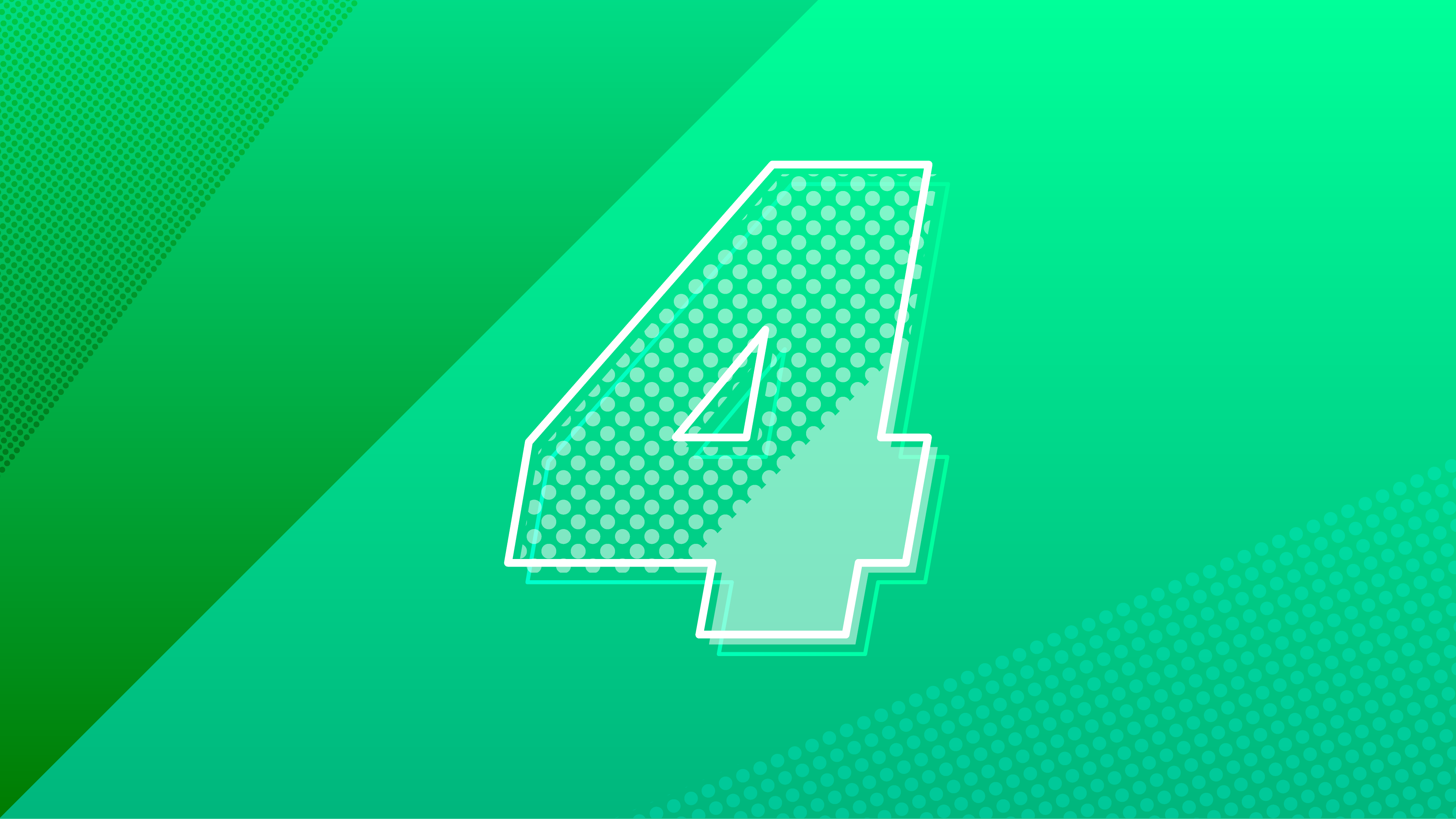 Number 4 with dots pattern HD Wallpaper