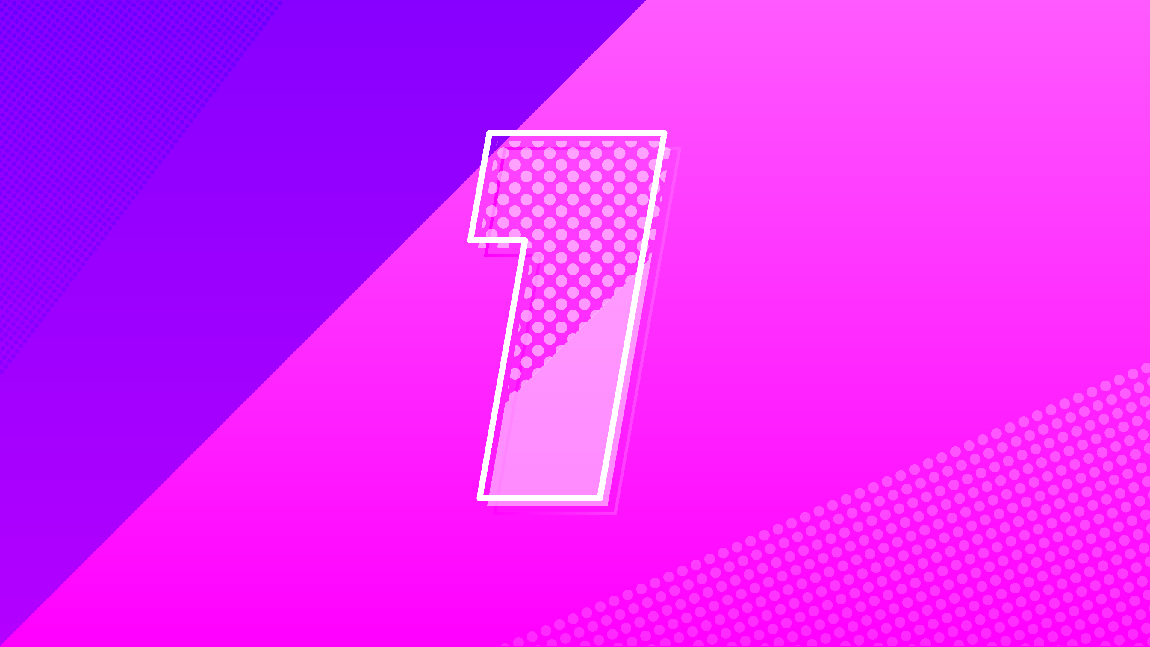 Number 1 with dots and bright colors HD Wallpaper