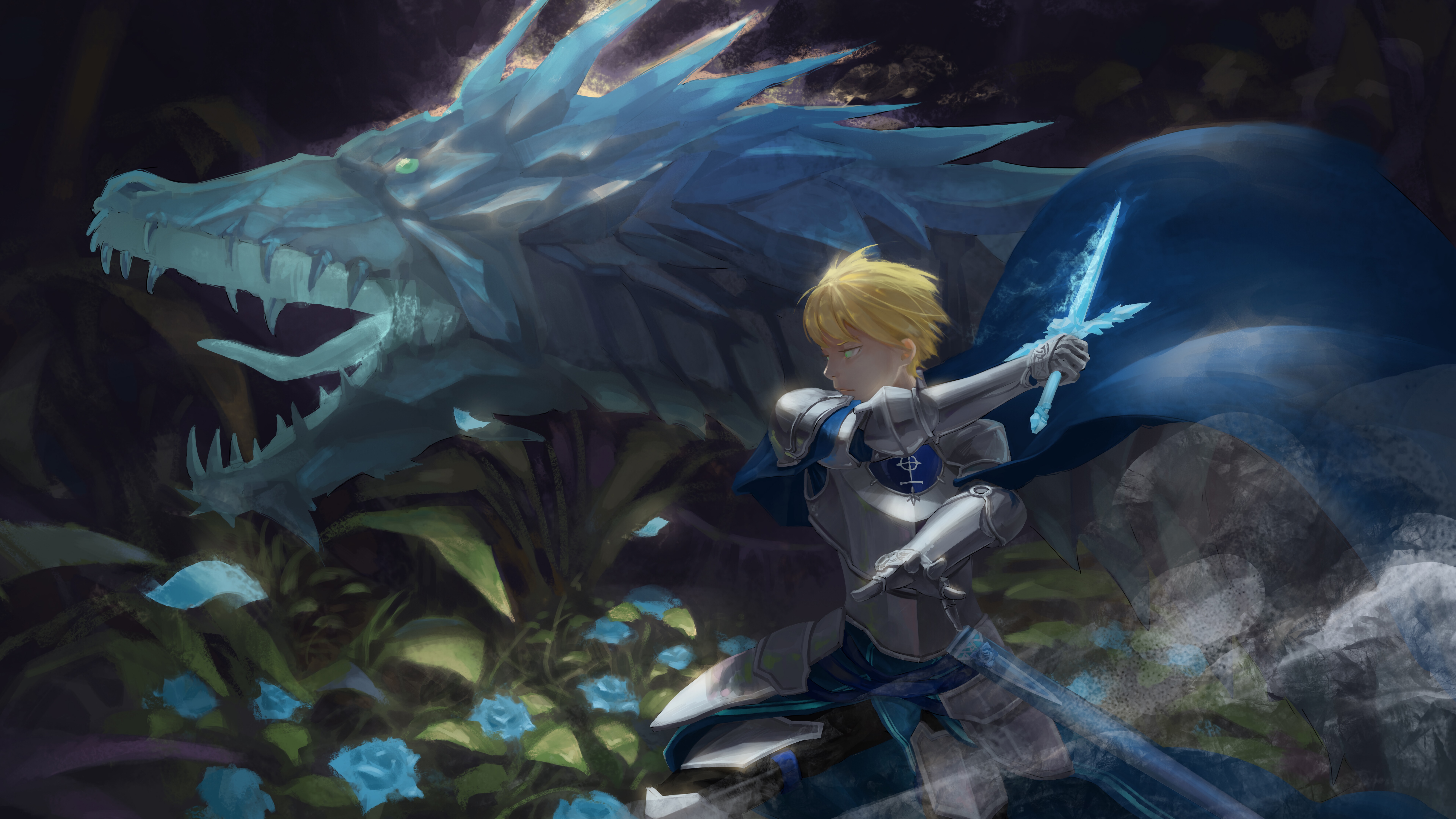 4K Eugeo with Sword Art Online Alicization Dragon HD Wallpaper