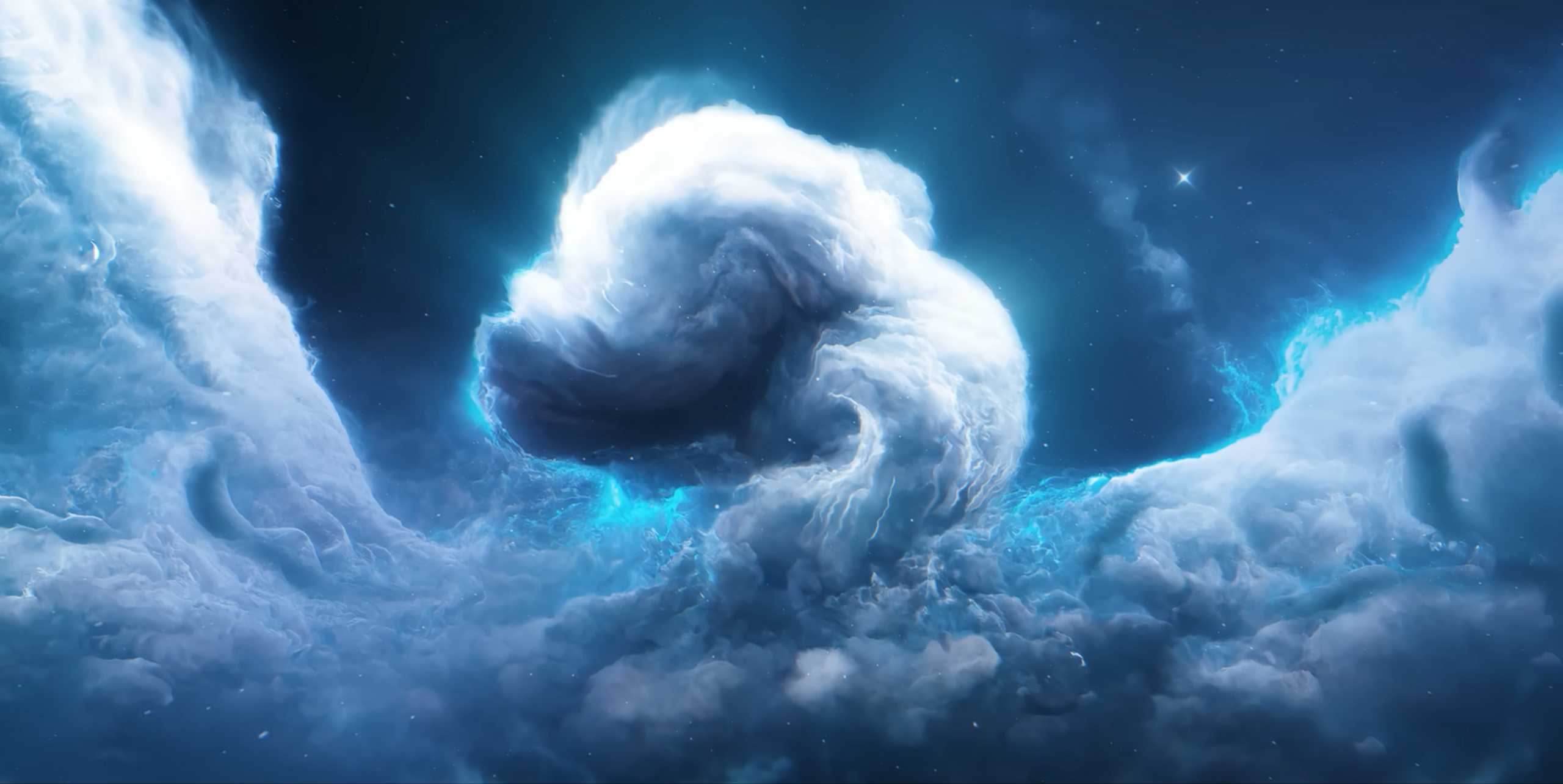 Cosmic clouds and stars in deep space HD Wallpaper