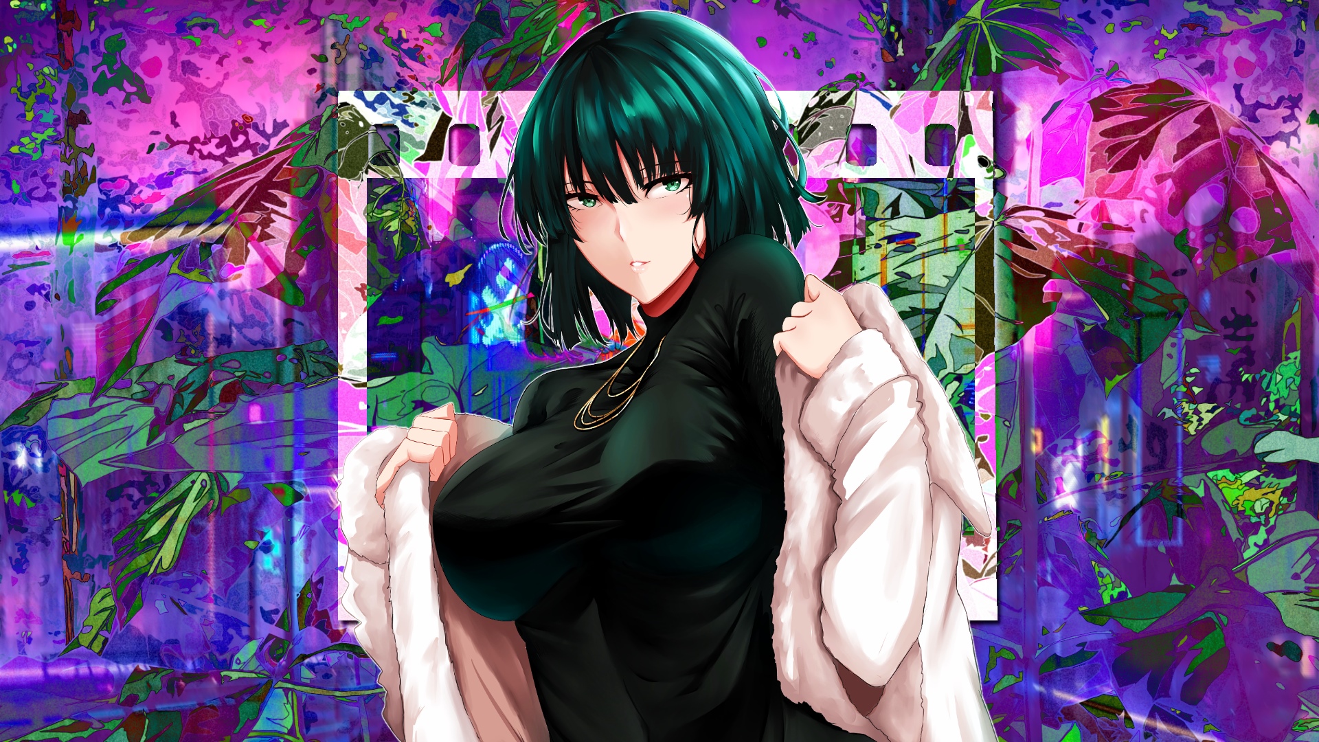 Fubuki from One-Punch Man with a Fur Coat HD Wallpaper
