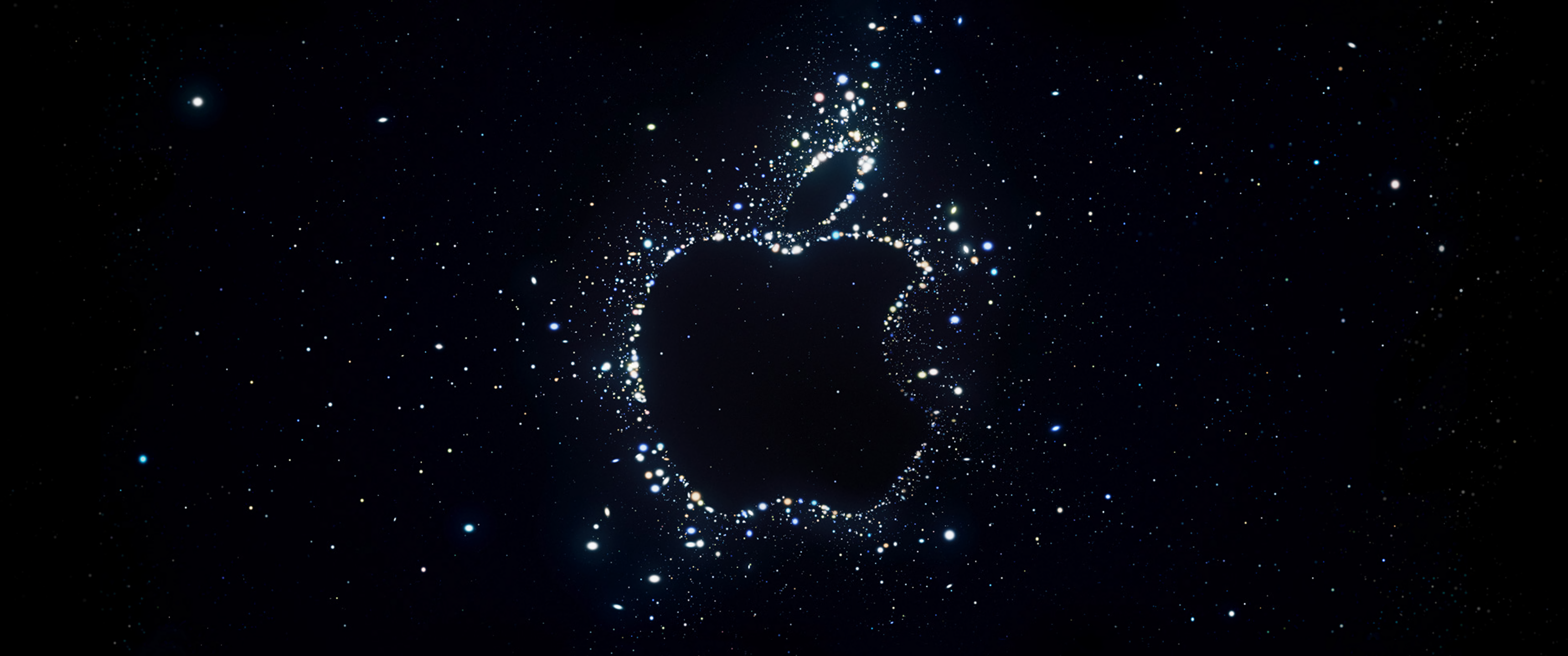 Apple logo made of stars in space HD Wallpaper