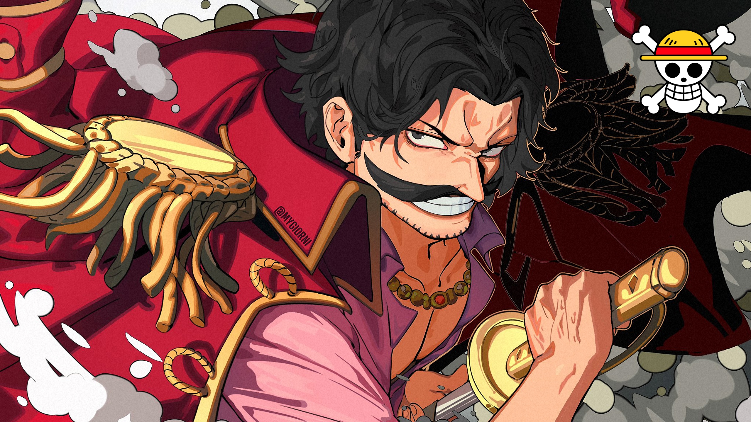 Gold D. Roger from One Piece holding a sword HD Wallpaper