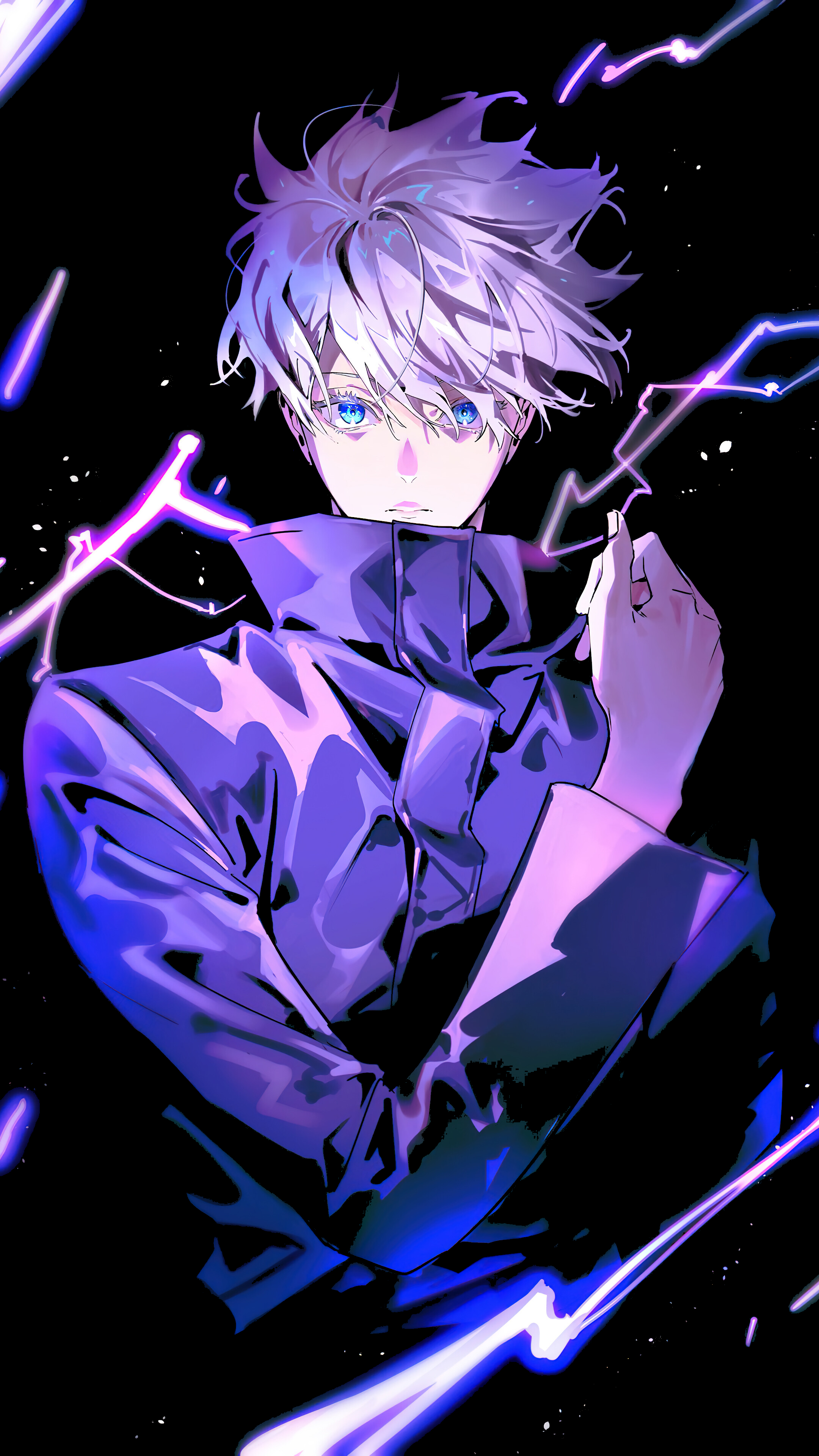 Satoru Gojo from Jujutsu Kaisen with Lightning HD Phone Wallpaper