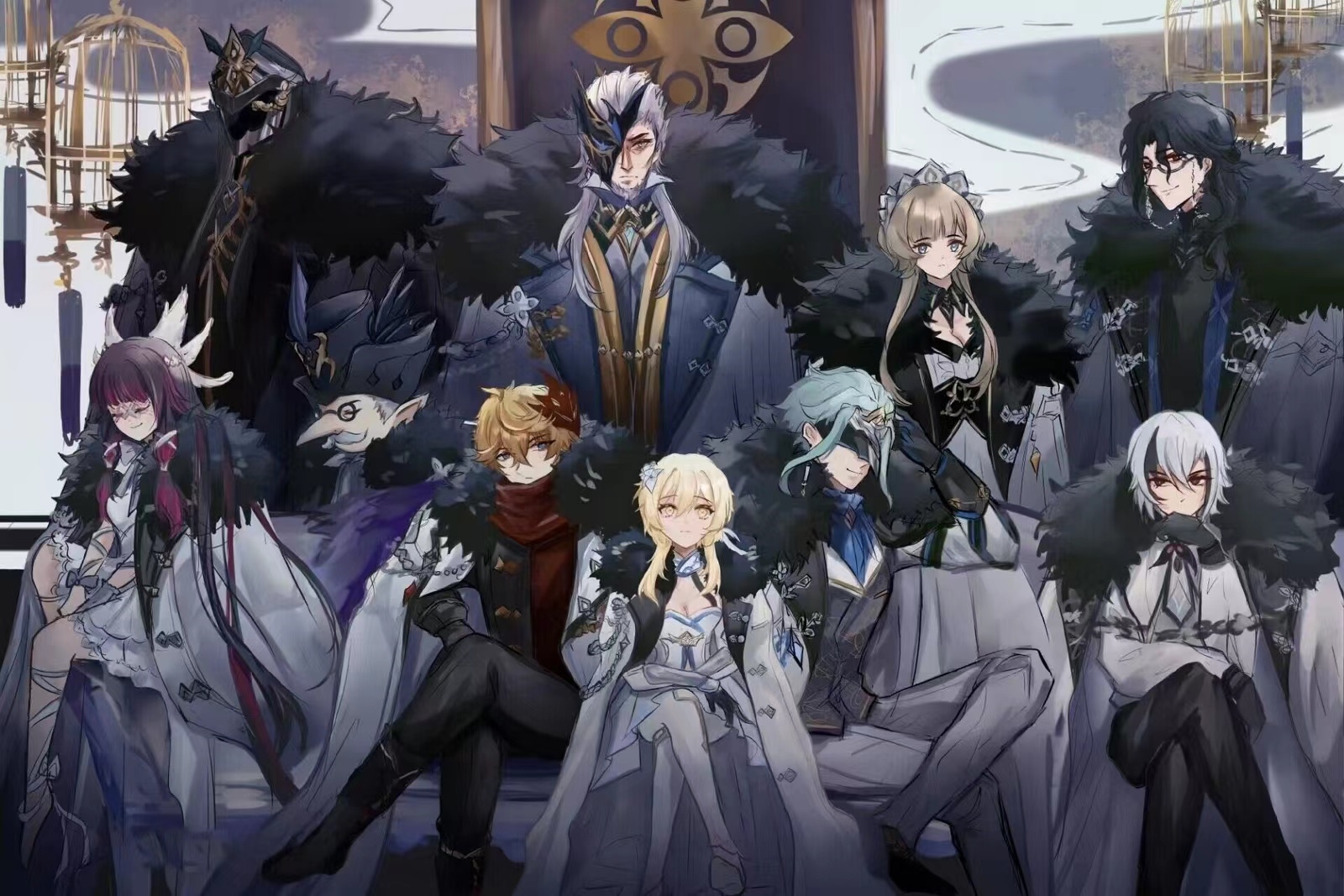 Genshin Impact characters gathered together HD Wallpaper