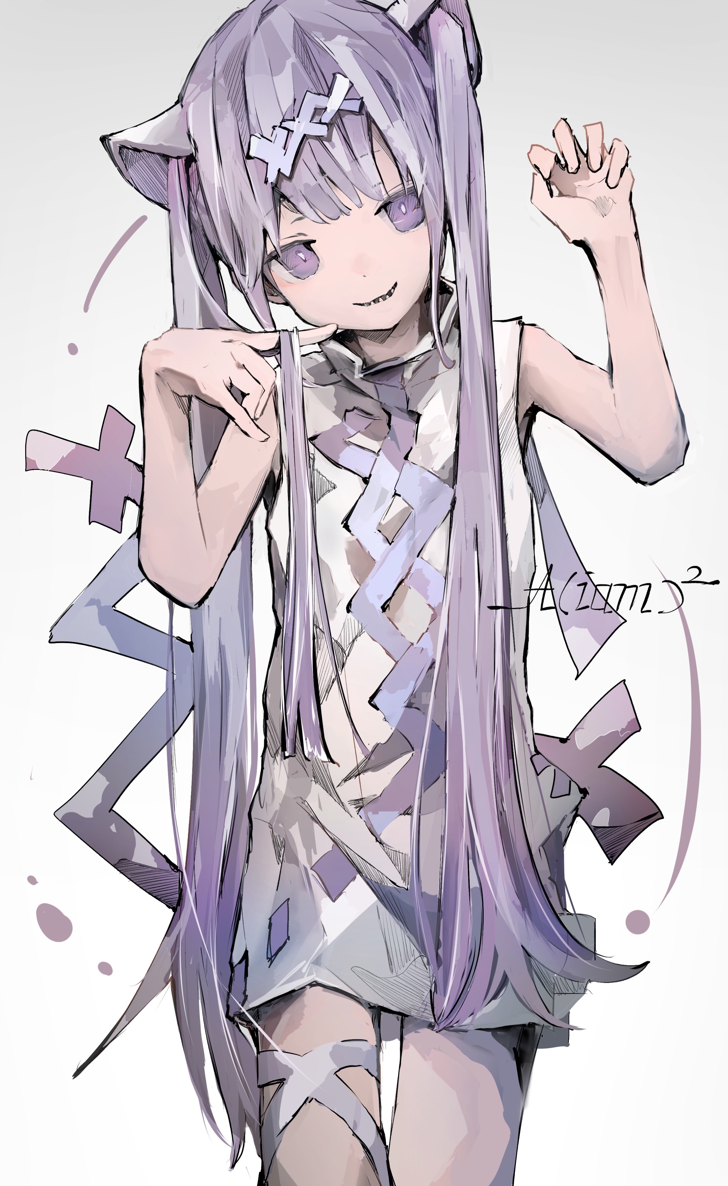 Artwork of Aciam with cat ears HD Phone Wallpaper