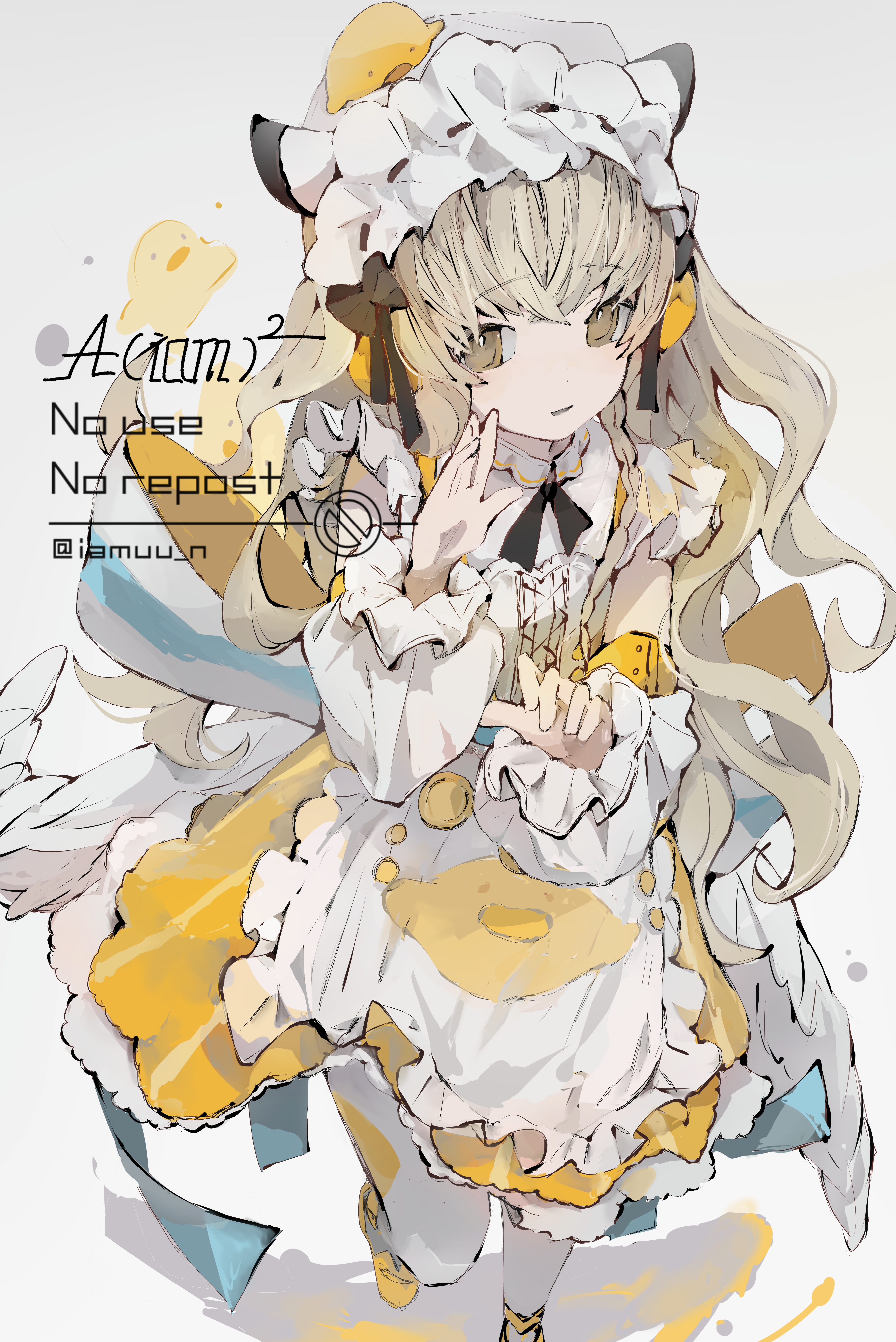 Aciam artwork of a girl in a maid outfit HD Phone Wallpaper