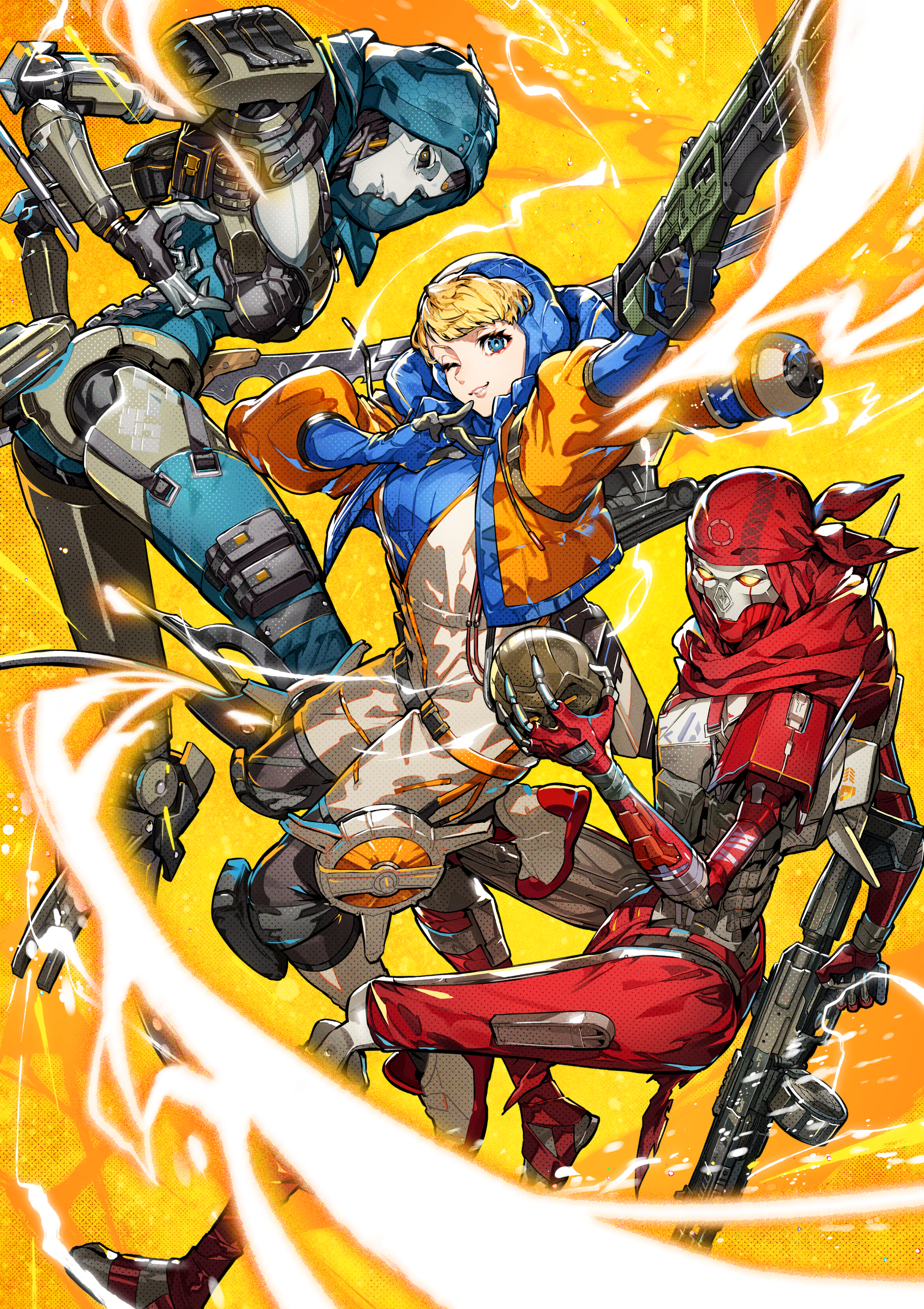 Apex Legends characters Revenant, Wattson, and Ash HD Phone Wallpaper
