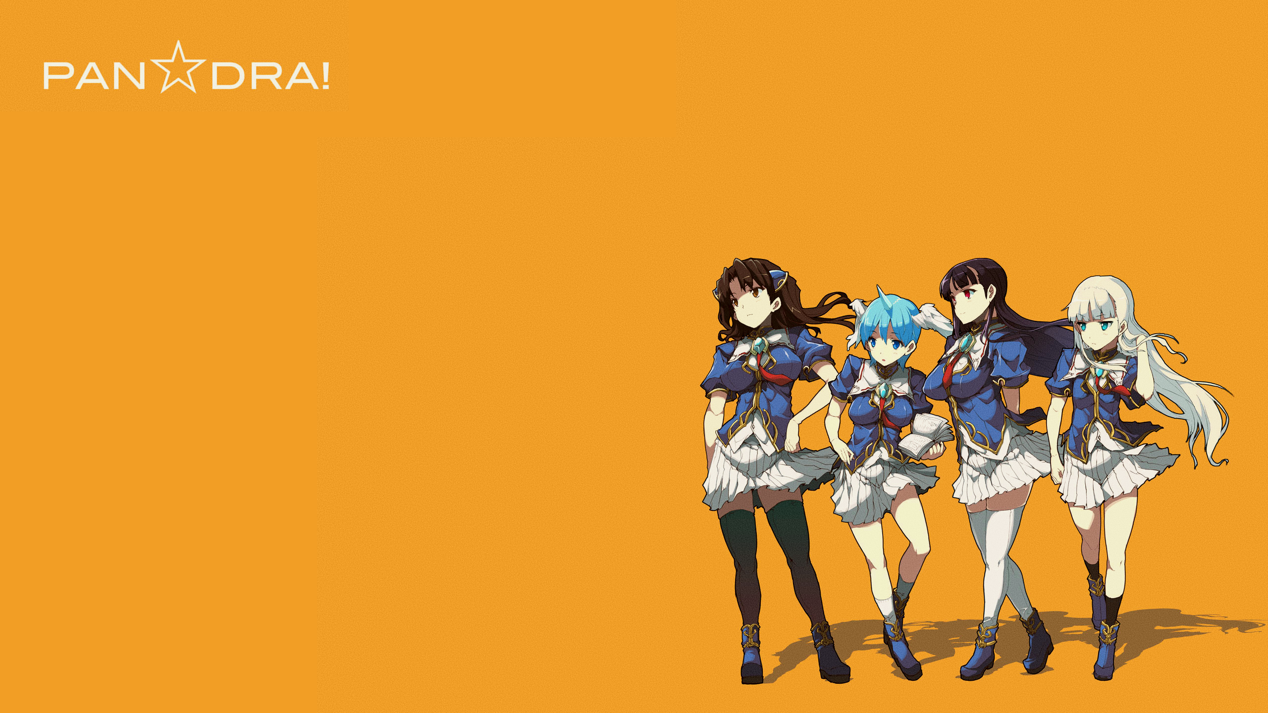 Pandora! Anime Girls in Blue Outfits HD Wallpaper