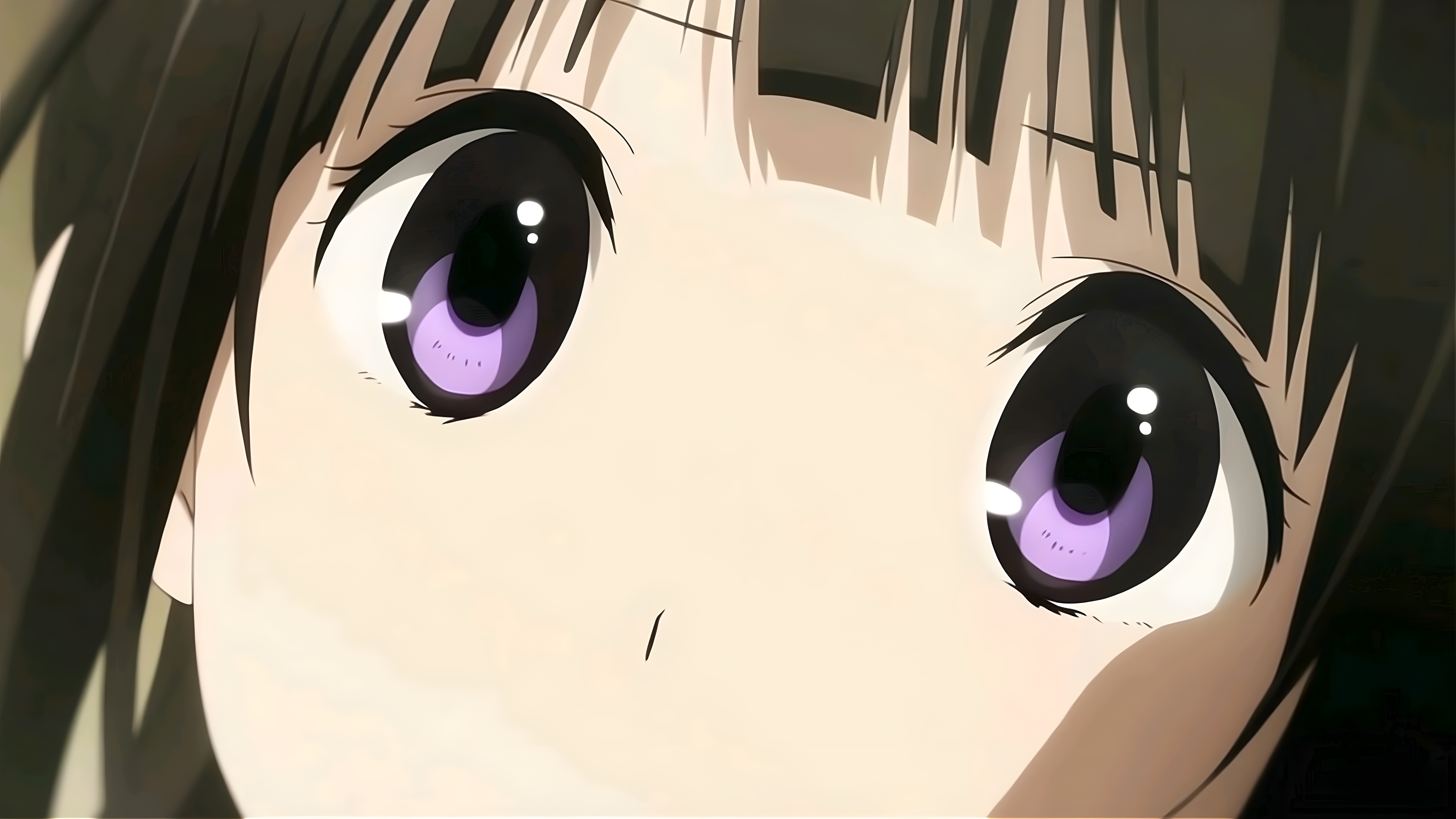 4K Chitanda Eru Hyouka Purple Eyes Close-up HD Wallpaper