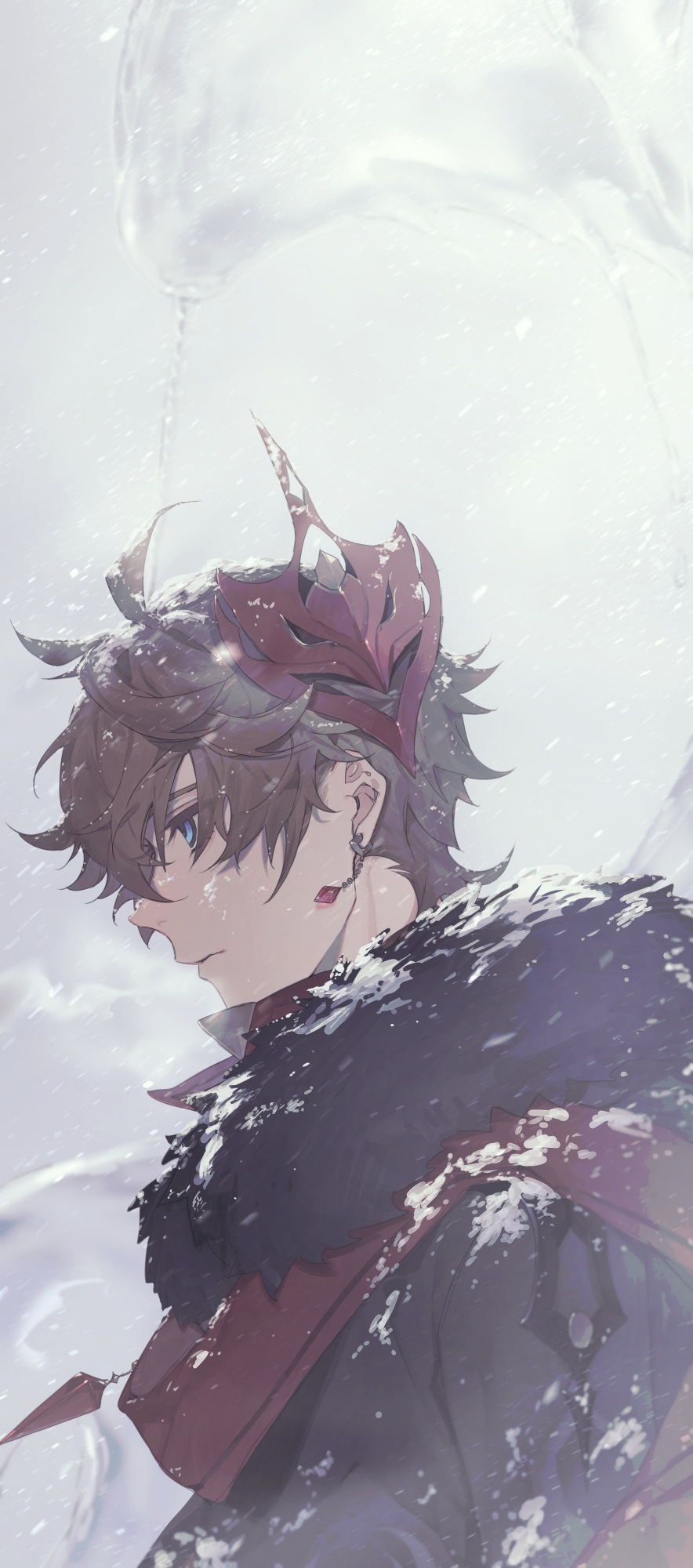 Genshin Impact's Tartaglia in the Snow HD Phone Wallpaper