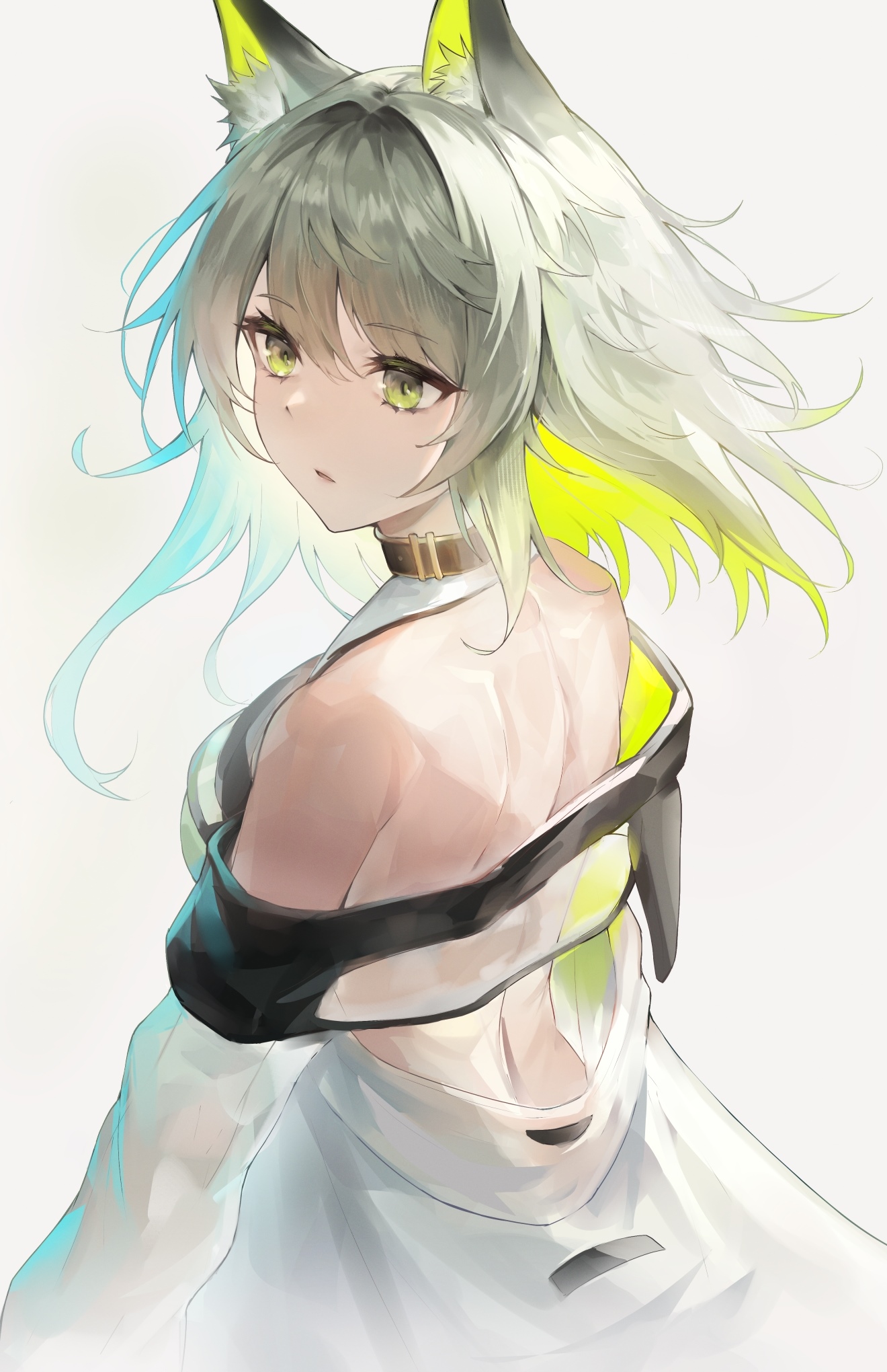 Kaltsit from Arknights with wolf ears HD Phone Wallpaper