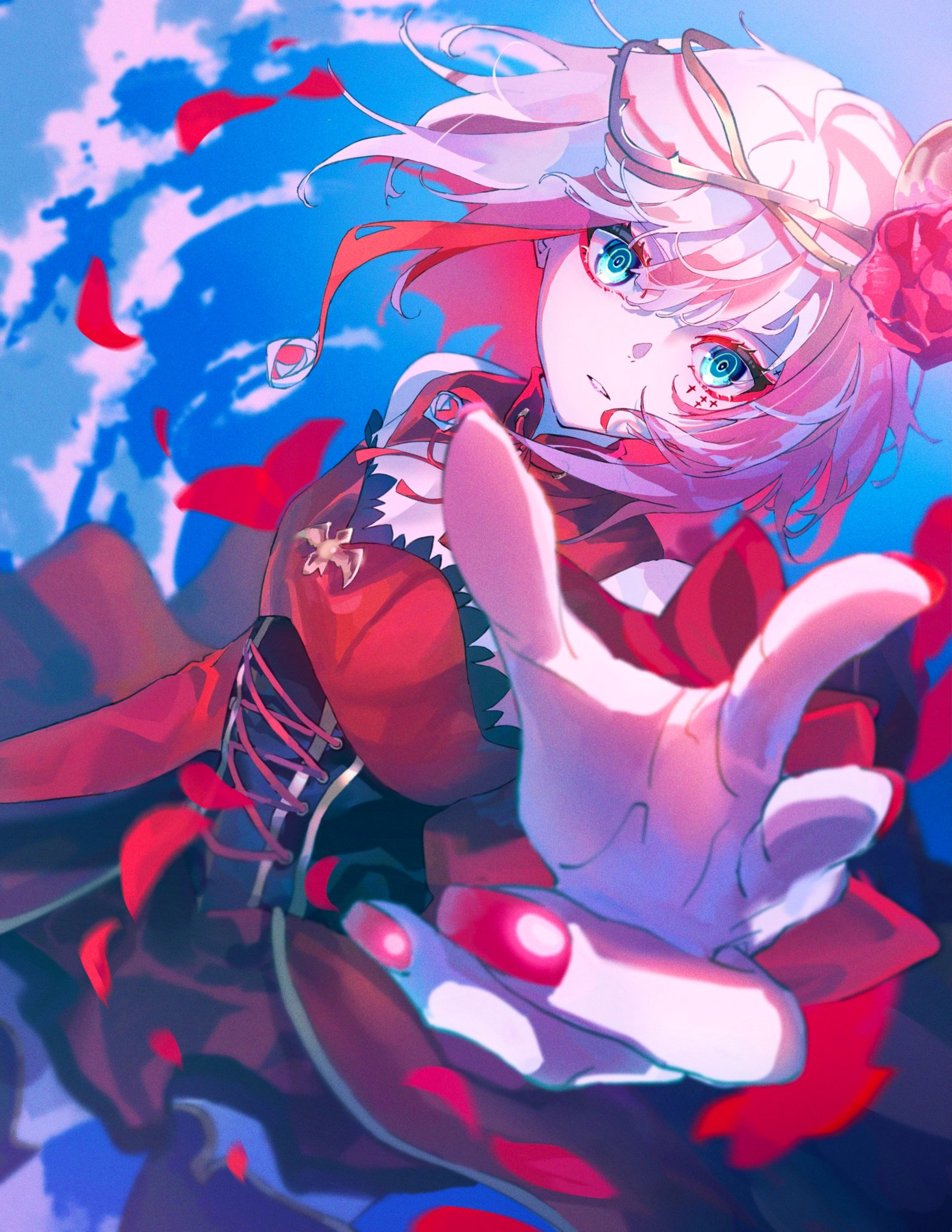 Takt Op. Destiny girl with pink hair and rose HD Phone Wallpaper