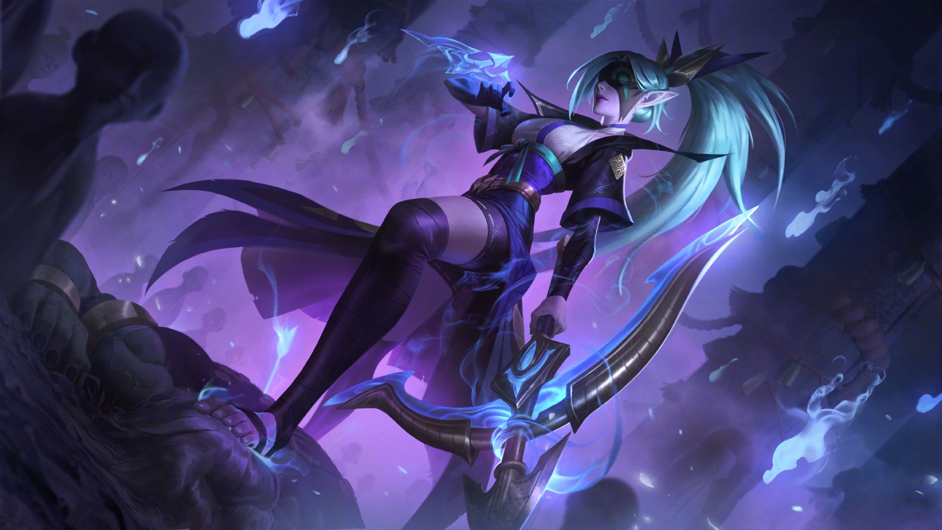 Vayne from League of Legends with a bow HD Wallpaper