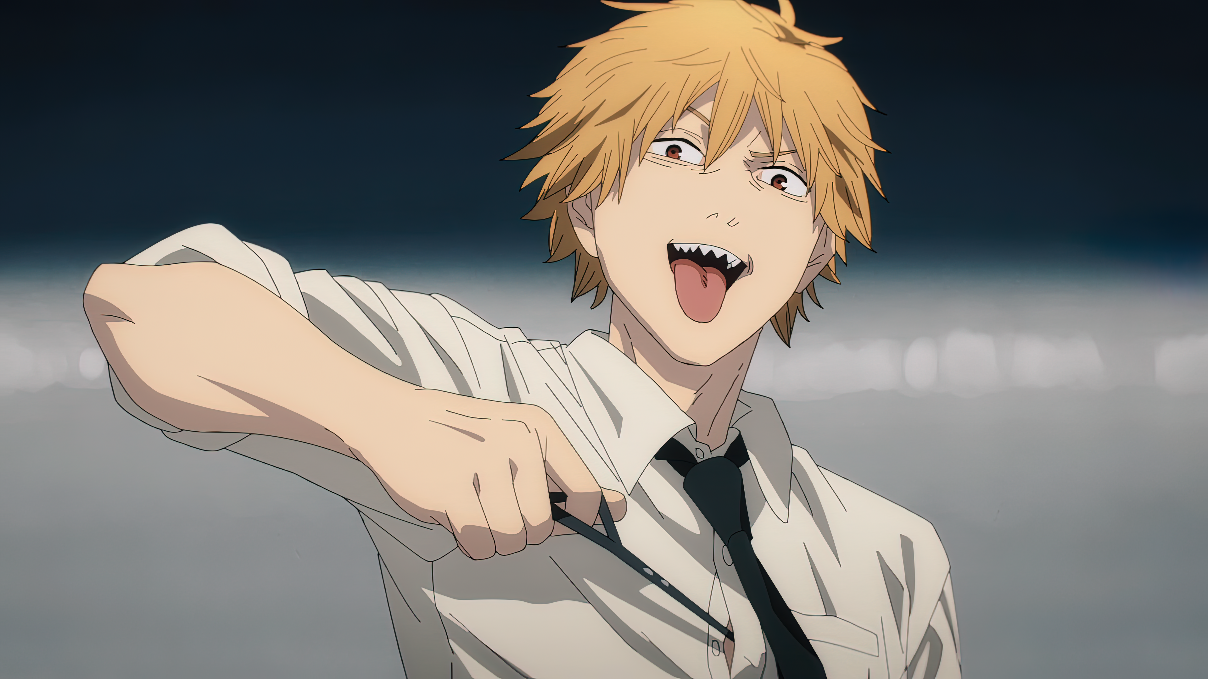 4K Anime screenshot of Denji from Chainsaw Man HD Wallpaper