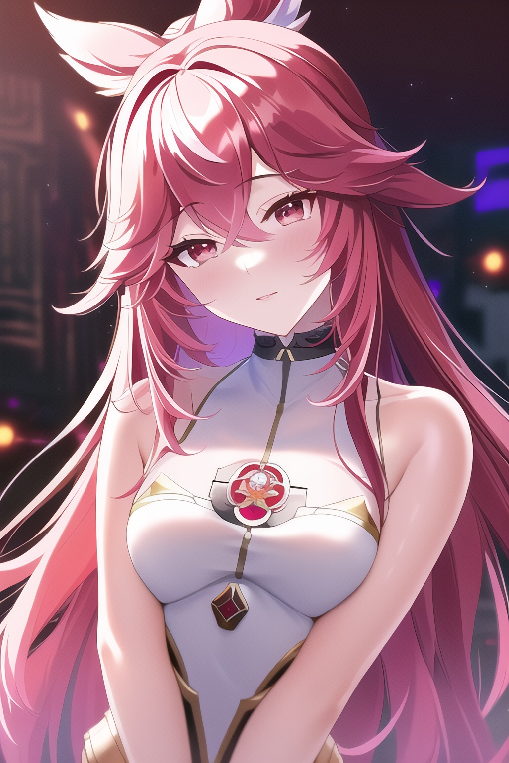 Yae Miko from Genshin Impact portrait HD Phone Wallpaper