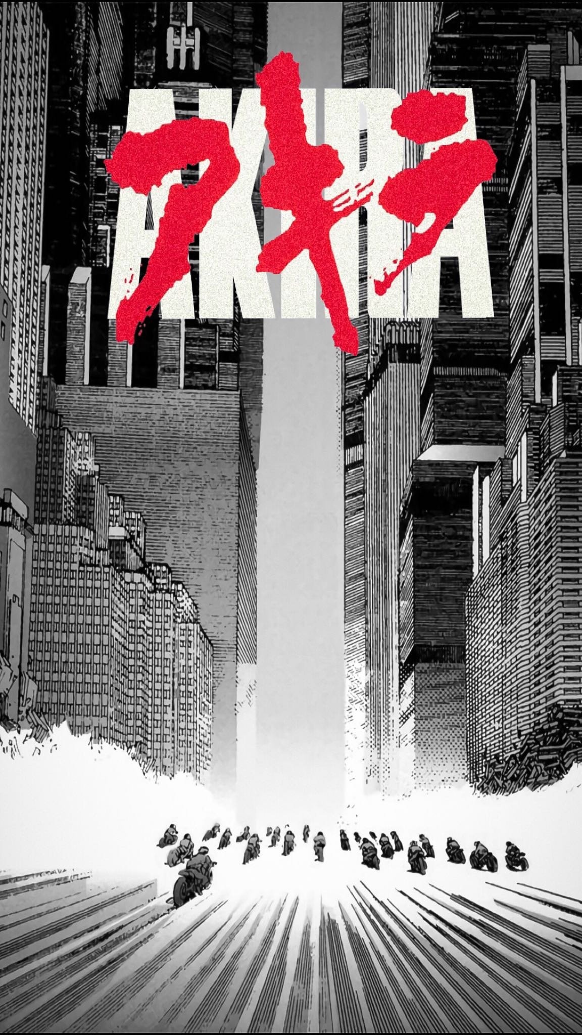 Akira Manga Poster with Motorcycles HD Phone Wallpaper