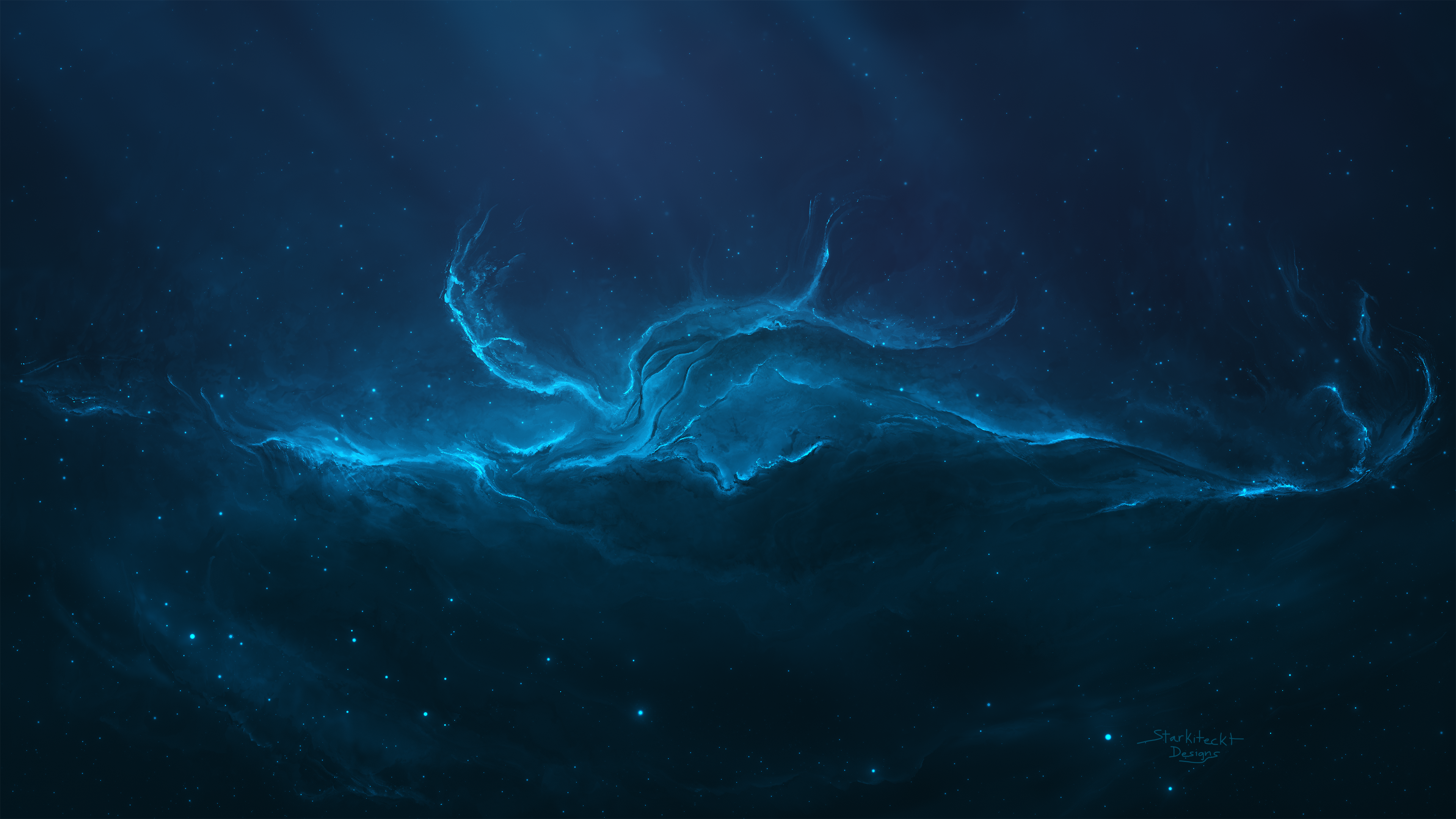 4K Nebula Space Art with Stars HD Wallpaper