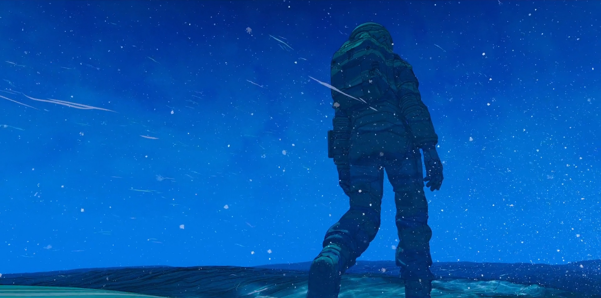 Love, Death & Robots: A figure walks in the snow HD Wallpaper