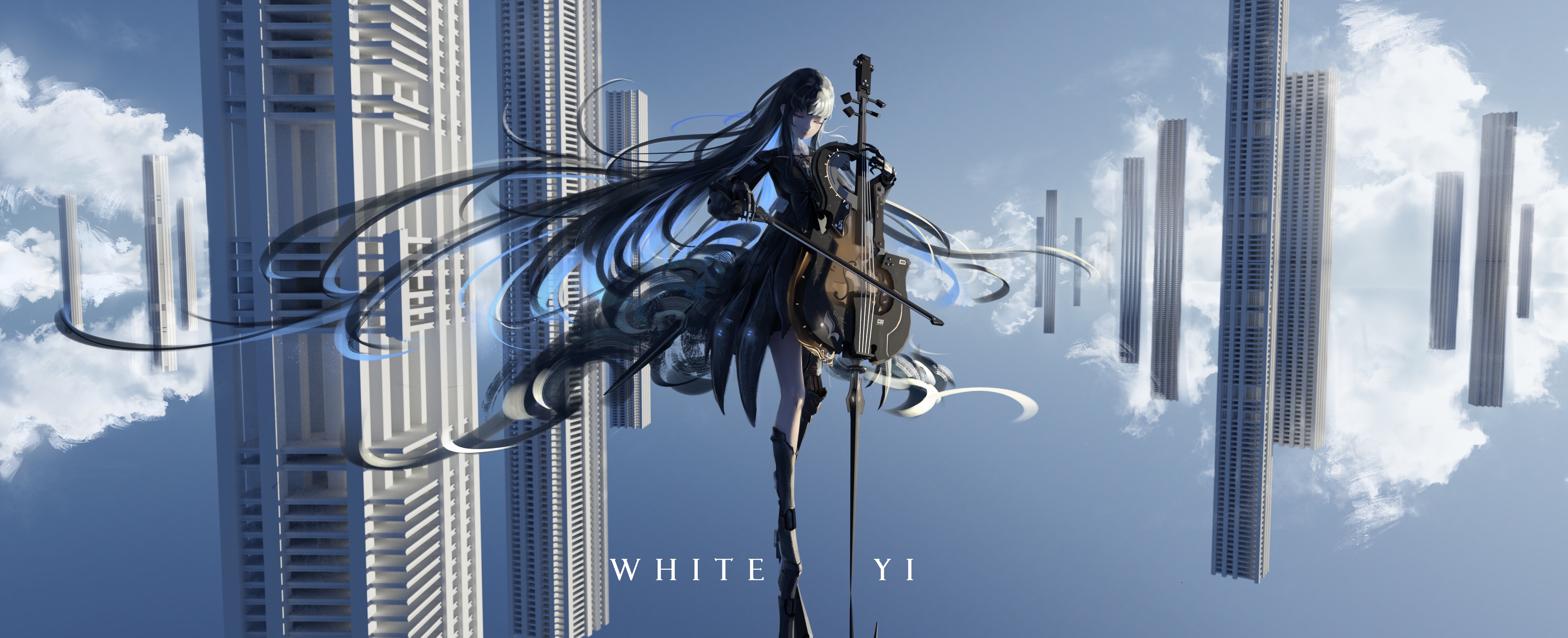 Punishing: Gray Raven White Yi with Cello HD Wallpaper