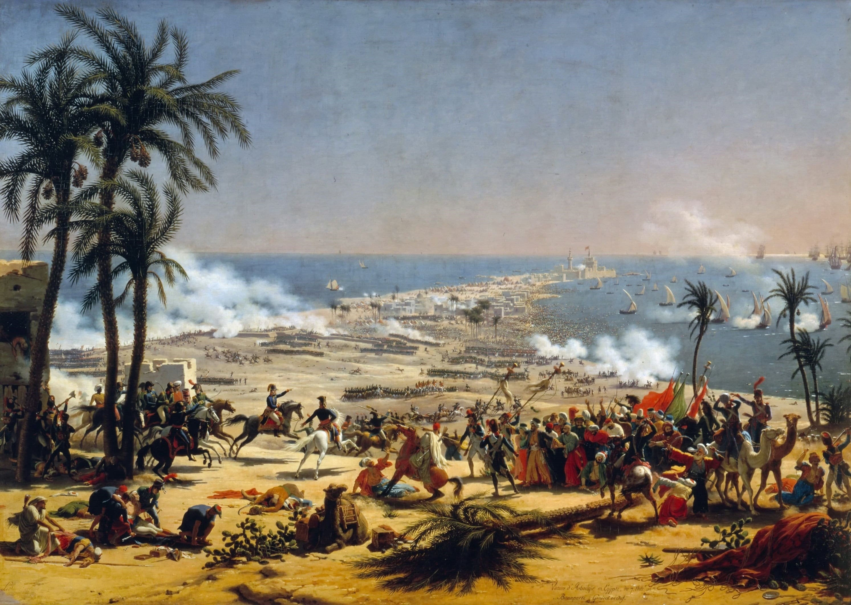 Battle of Abukir with French Army and Napoleonic Wars HD Wallpaper