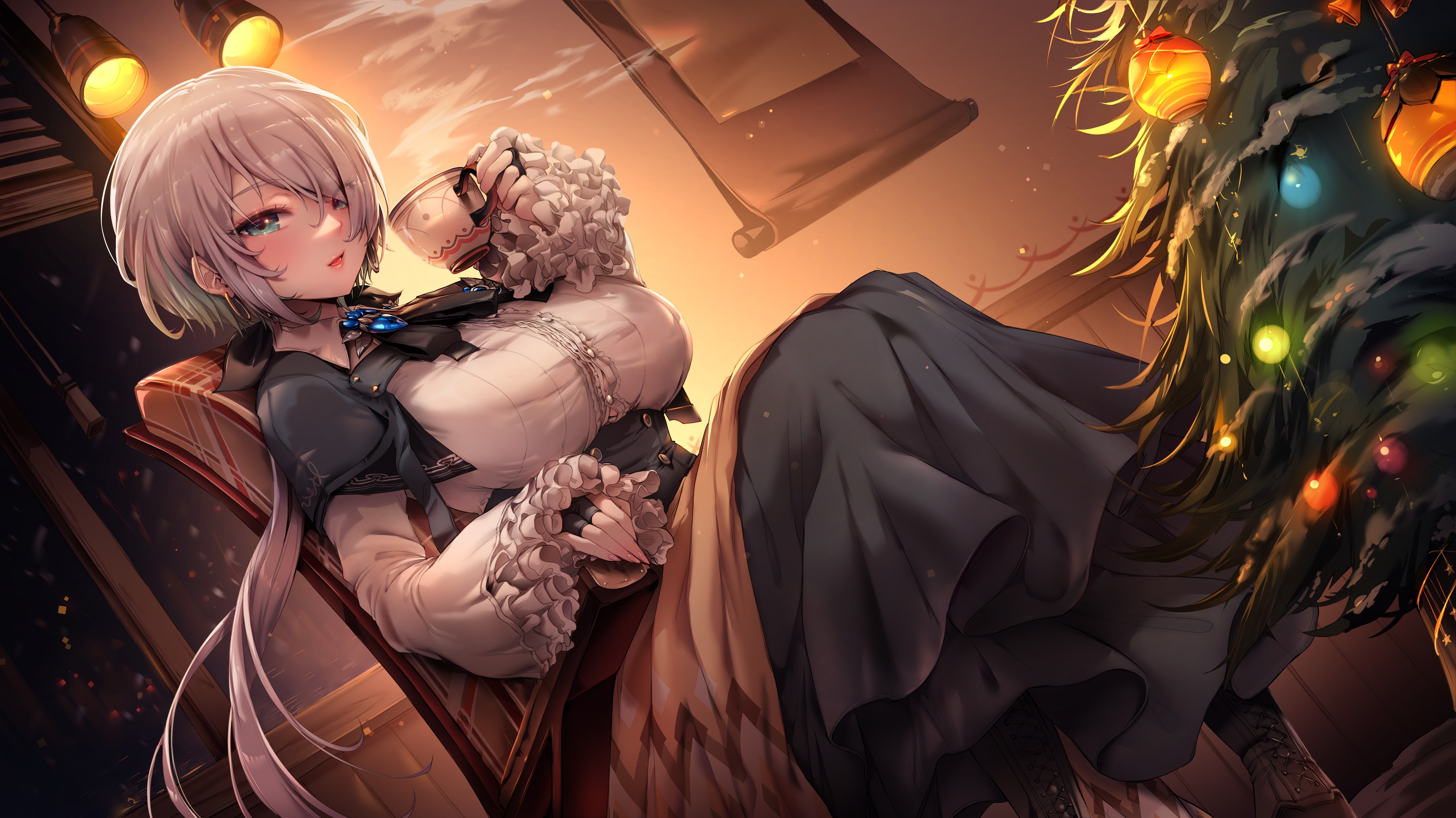 4K Nikke: The Goddess of Victory Christmas Tree HD Wallpaper
