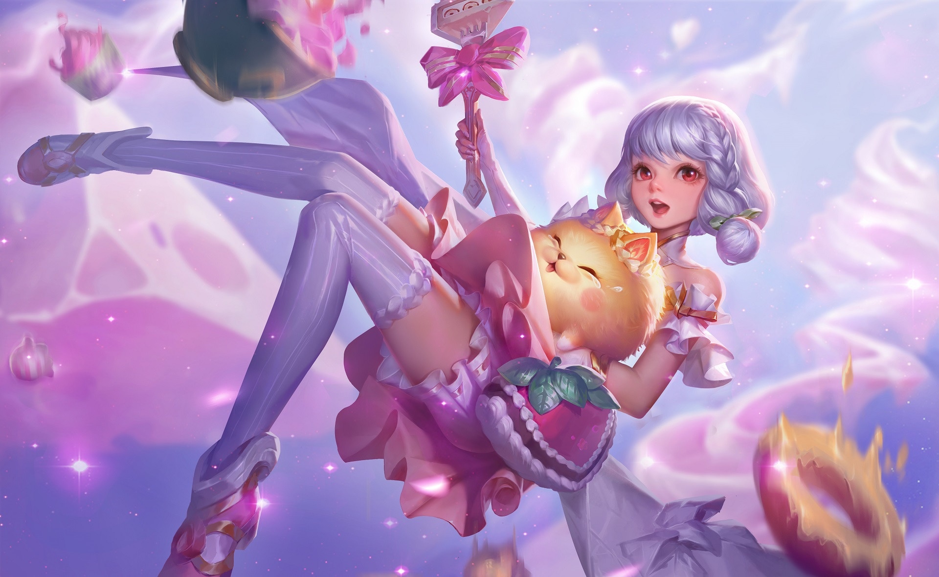 Arena of Valor girl with cat and sweets HD Wallpaper