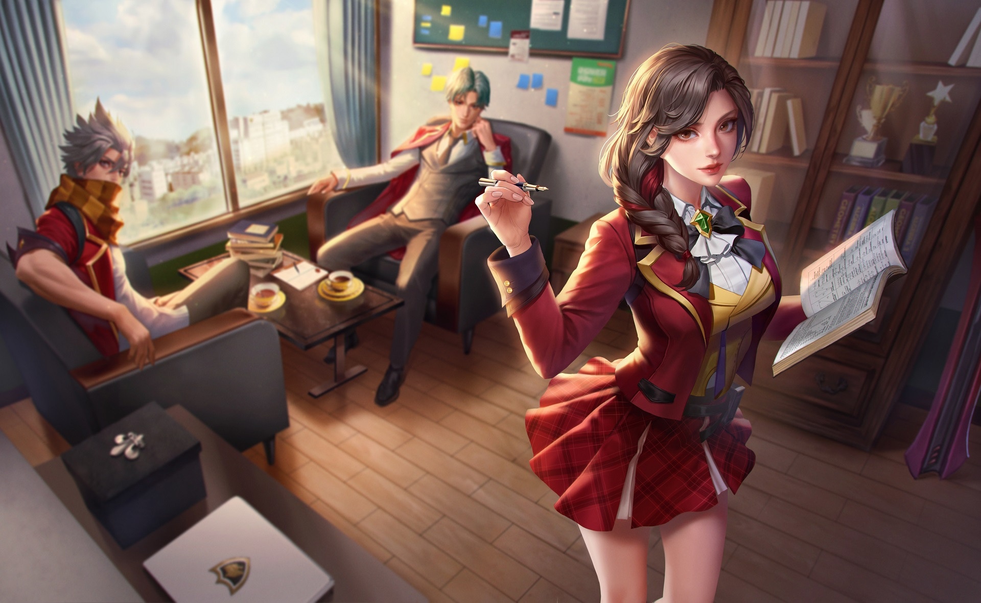 Arena of Valor characters in a study room HD Wallpaper