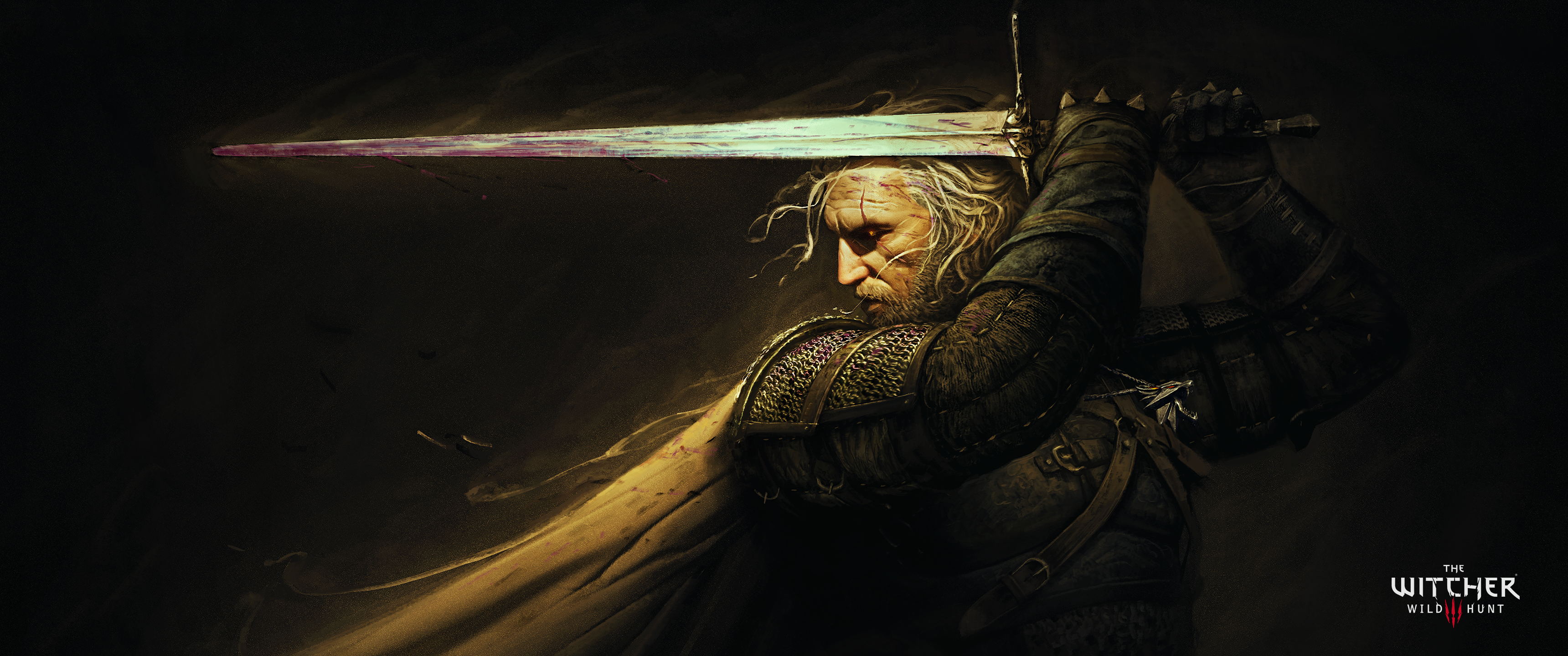 Geralt of Rivia with a sword from The Witcher 3 HD Wallpaper