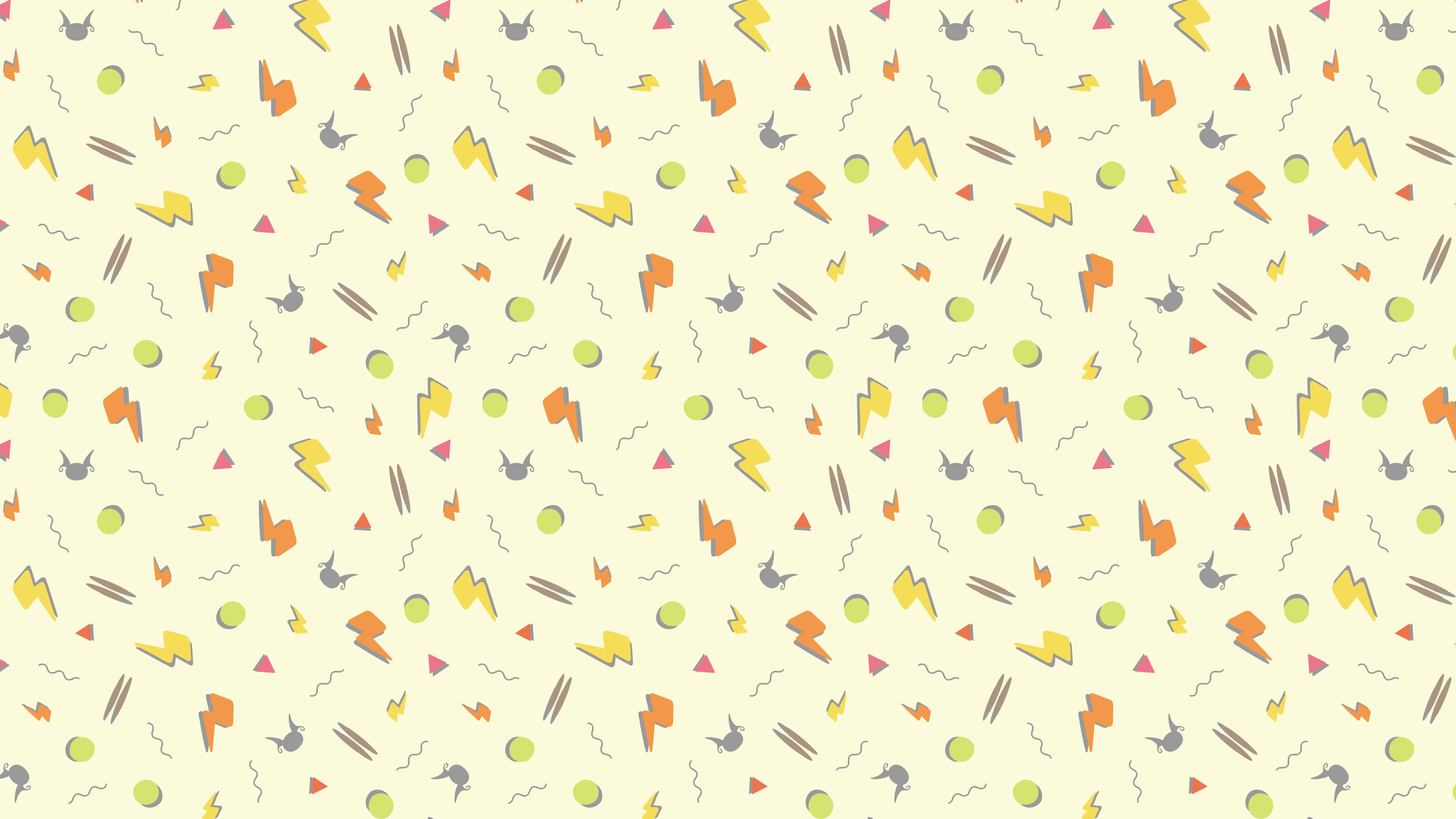 4K Pokémon Pattern with Raichu HD Wallpaper