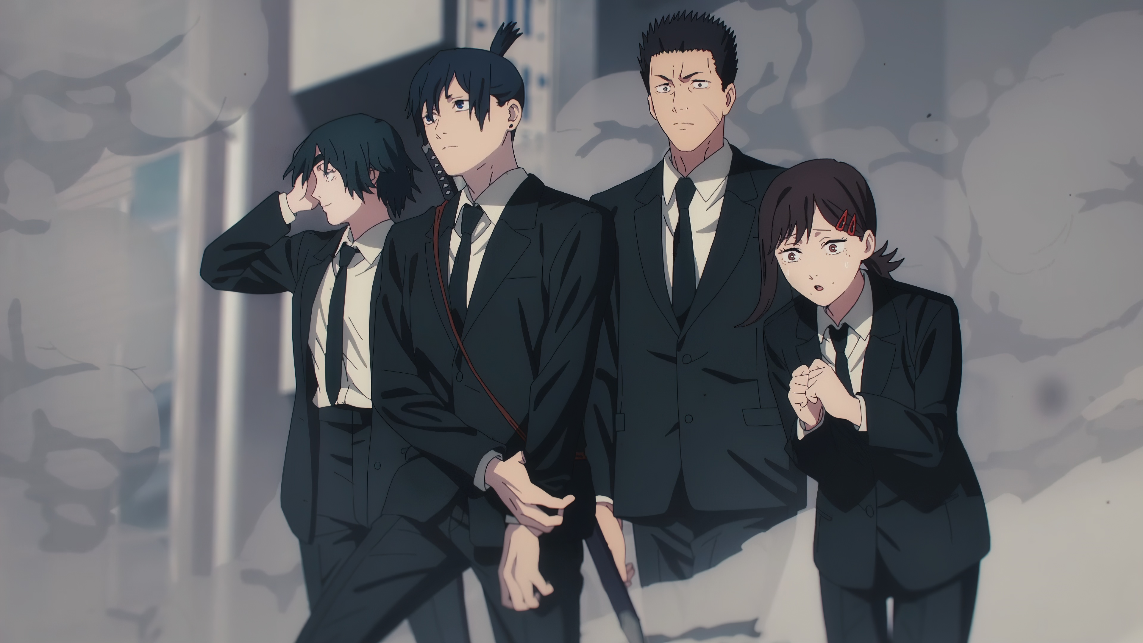 Chainsaw Man: Aki, Kobeni, Hirokazu Arai, and Himeno HD Wallpaper