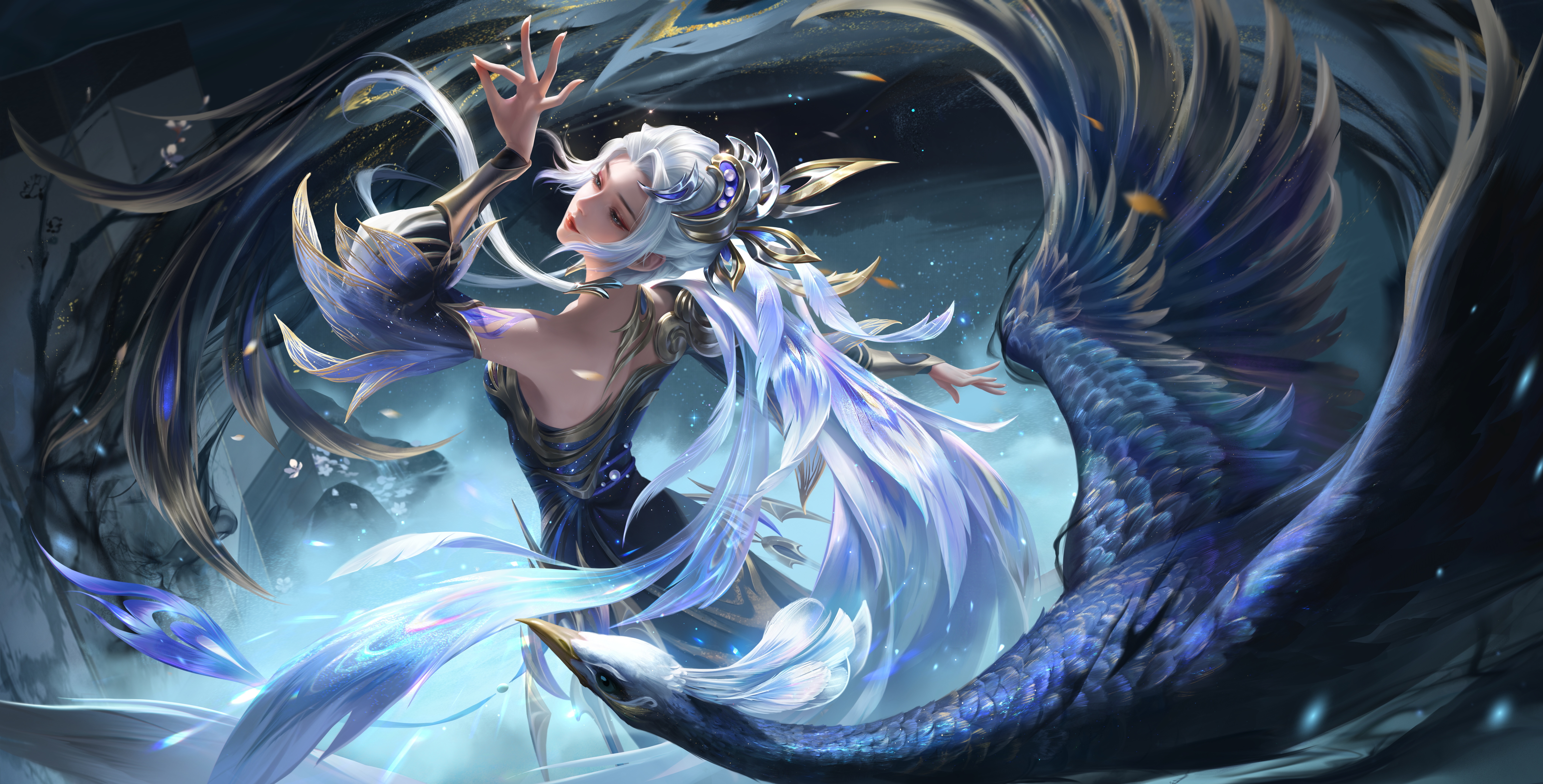 4K Honor of Kings: Woman with Phoenix HD Wallpaper