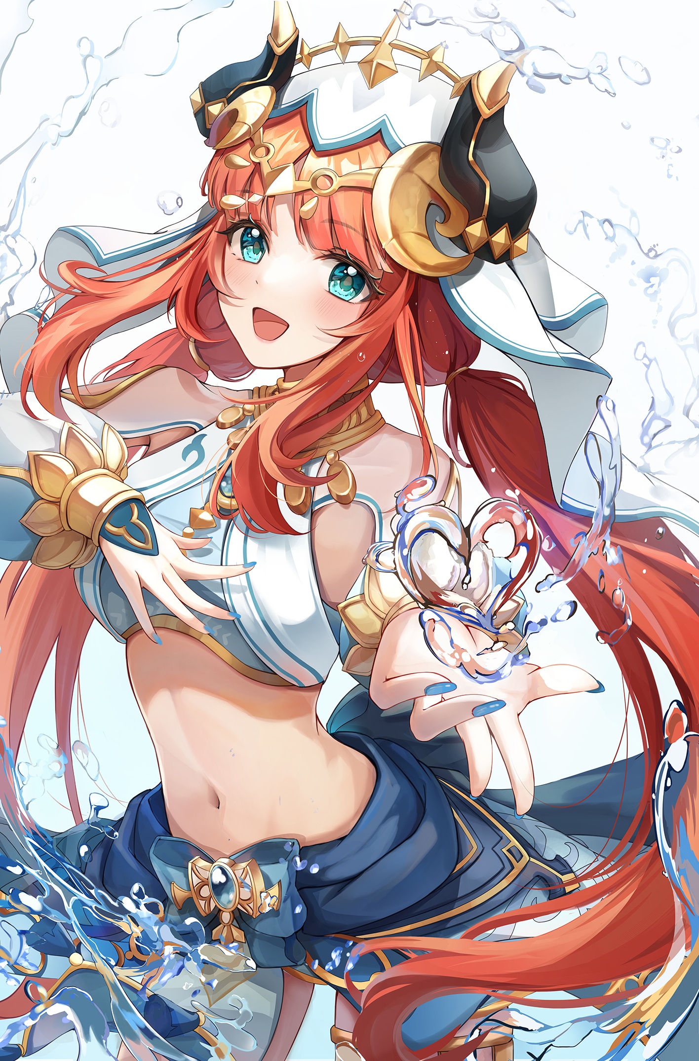 Nilou from Genshin Impact with water HD Phone Wallpaper
